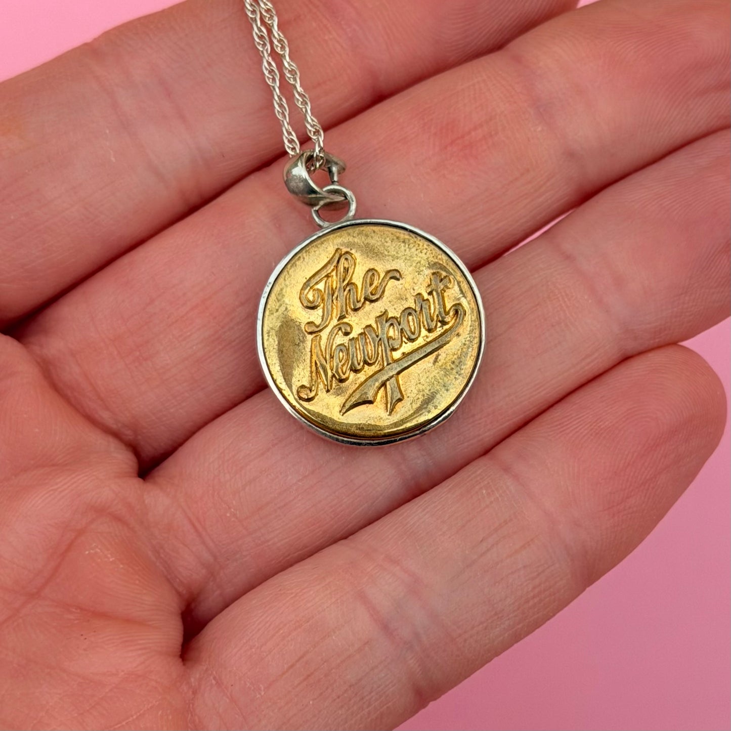 "The Newport" Union Worker Button Necklace