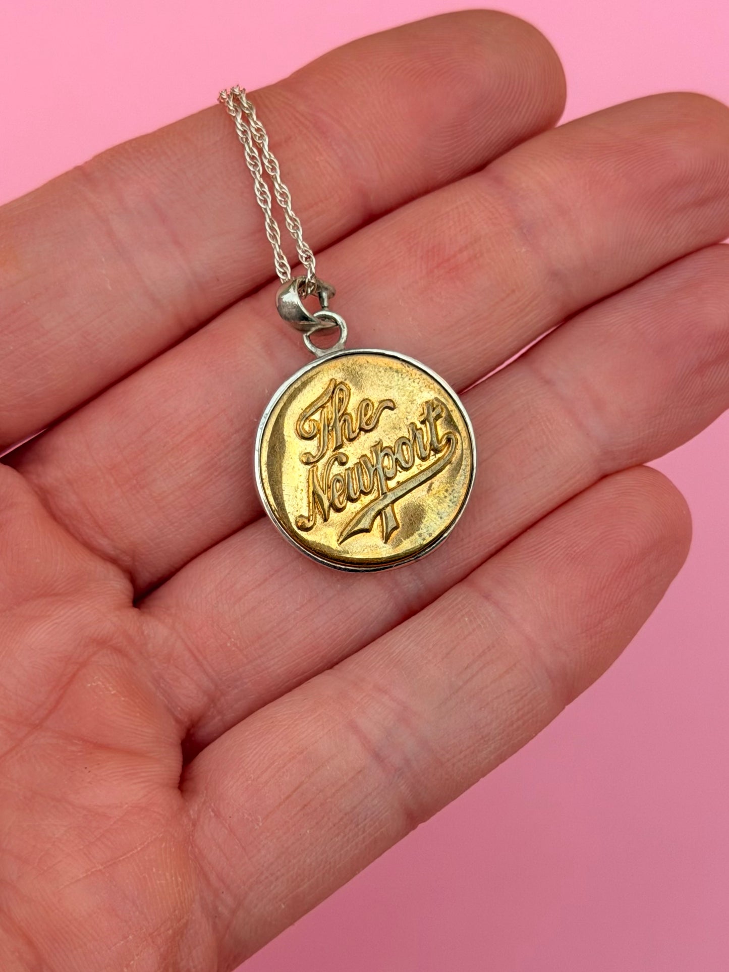 "The Newport" Union Worker Button Necklace