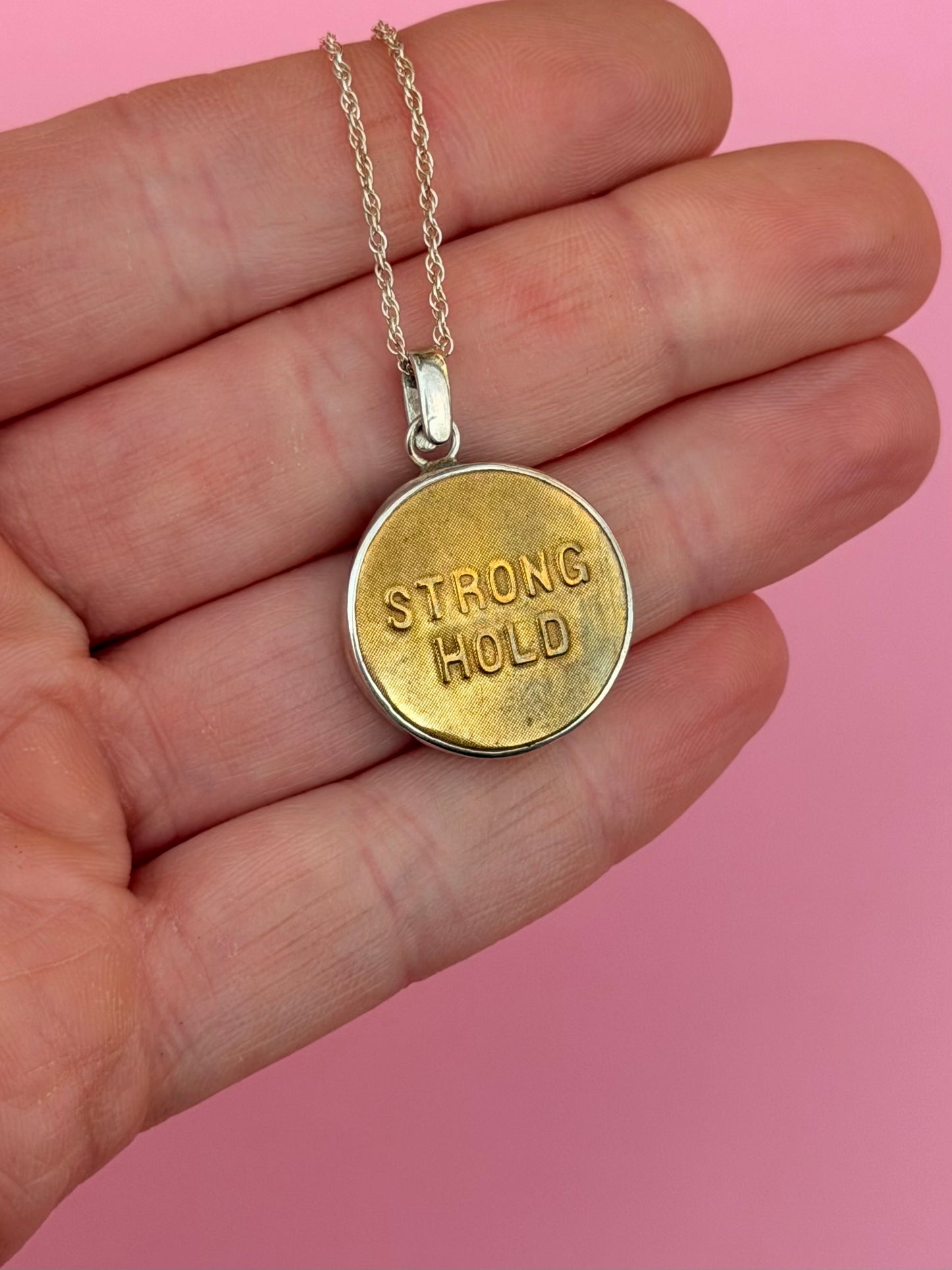 "Stronghold" Union Worker Button Necklace