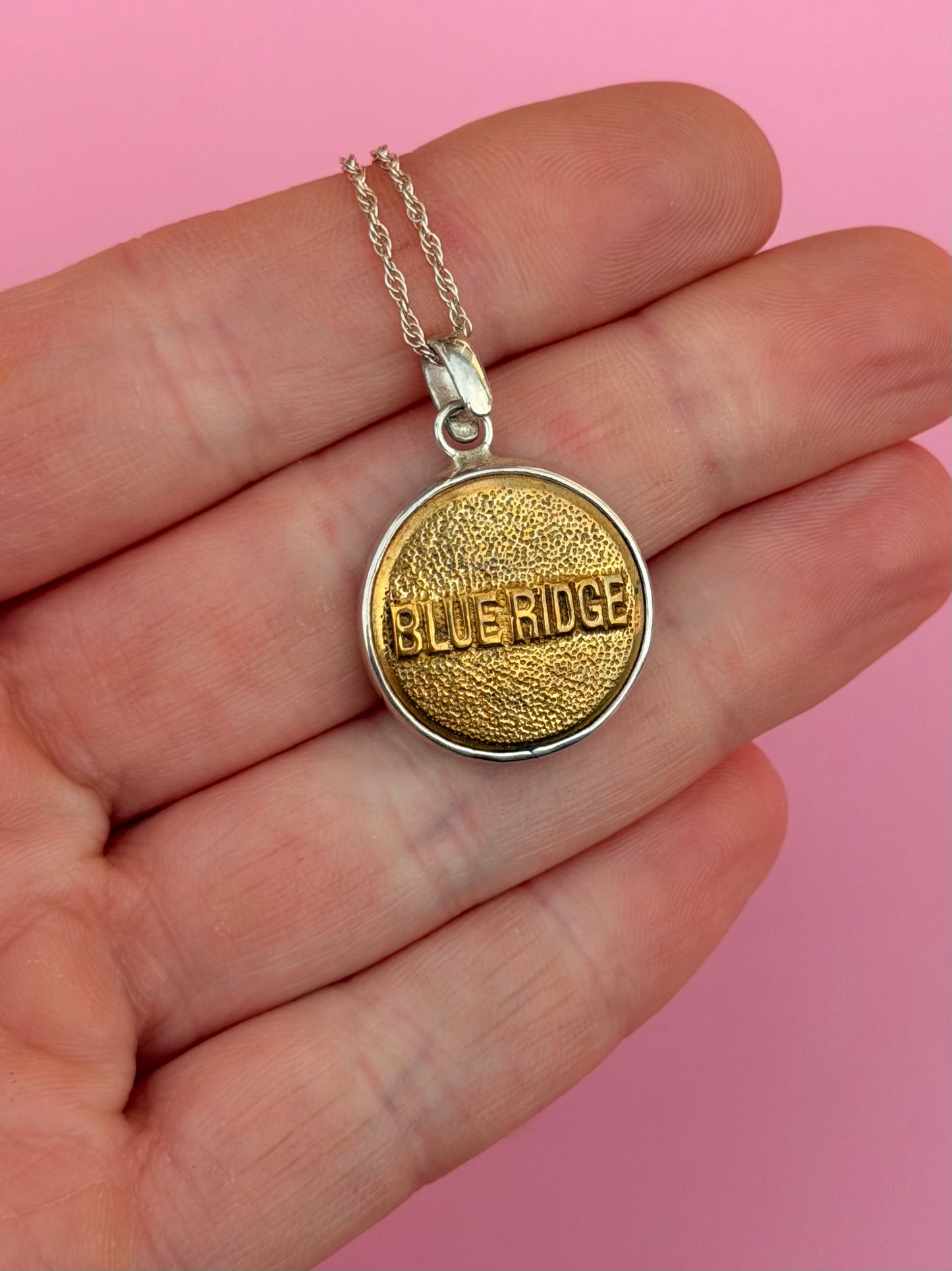 "Blue Ridge" Union Worker Button Necklace