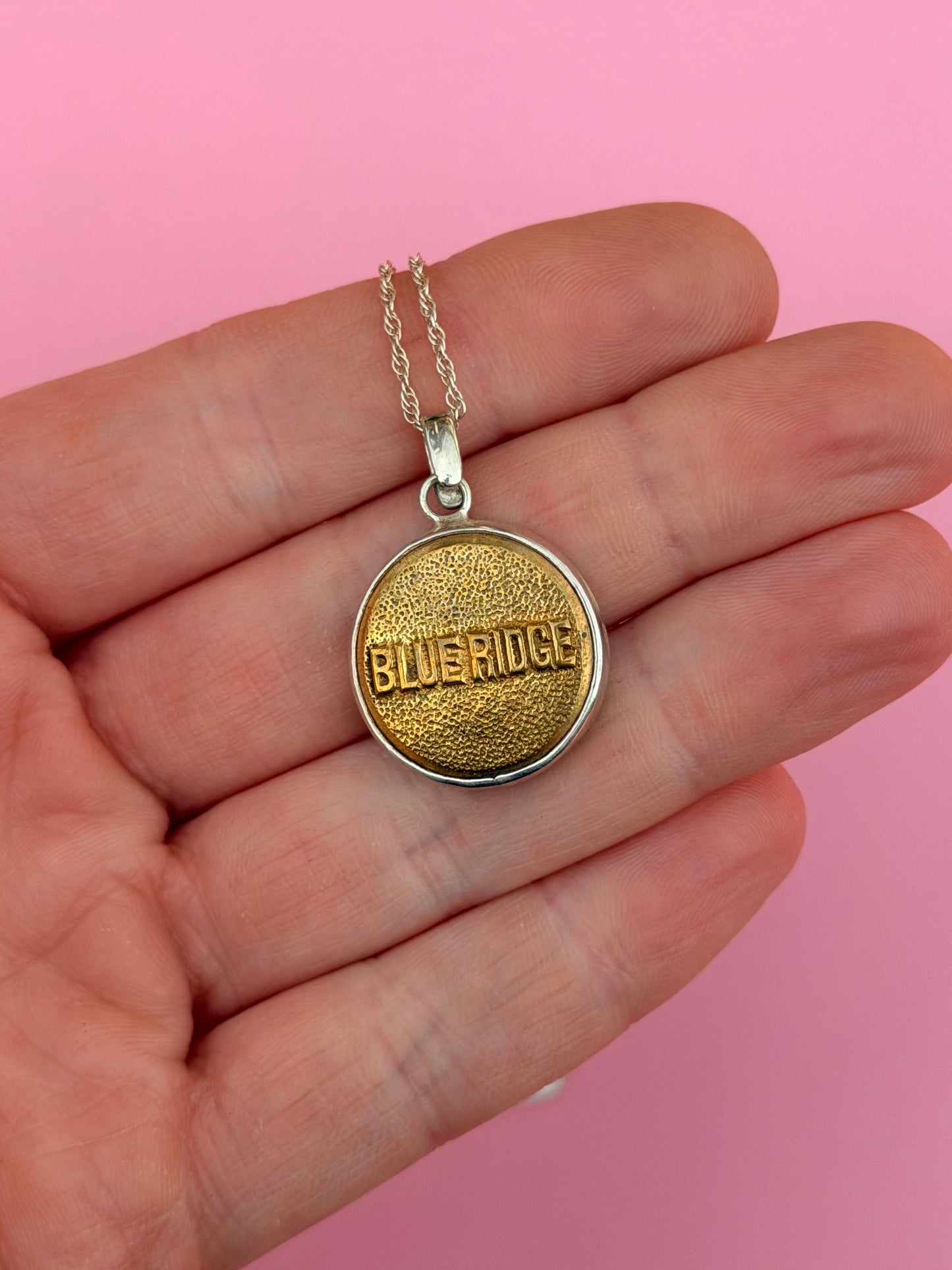 "Blue Ridge" Union Worker Button Necklace