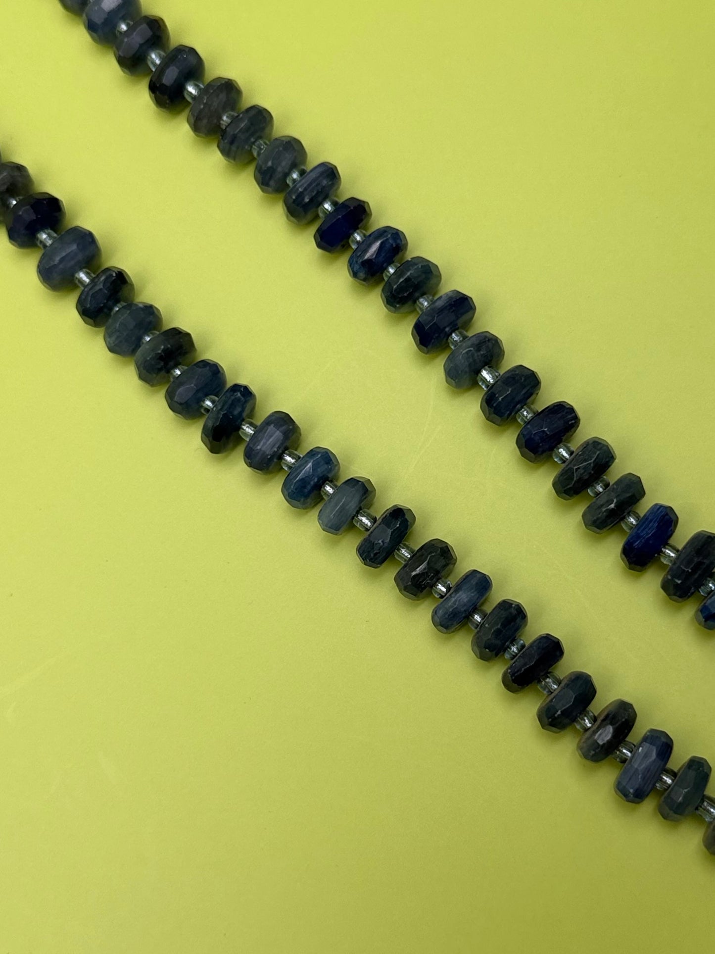 Faceted Blue Kyanite & Baroque Pearl Necklace