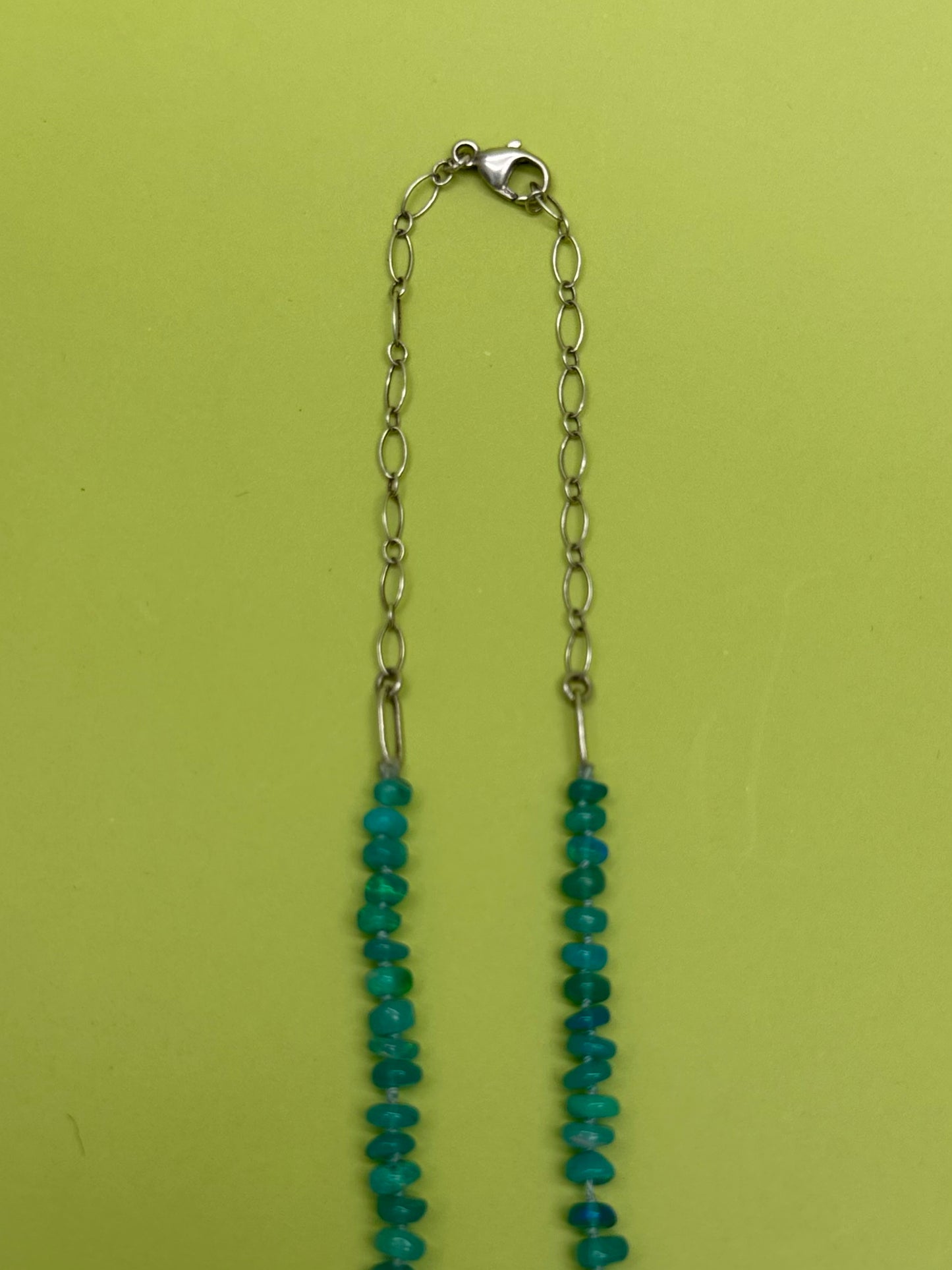 Paraiiba Blue Opal & Baroque Pearl Necklace