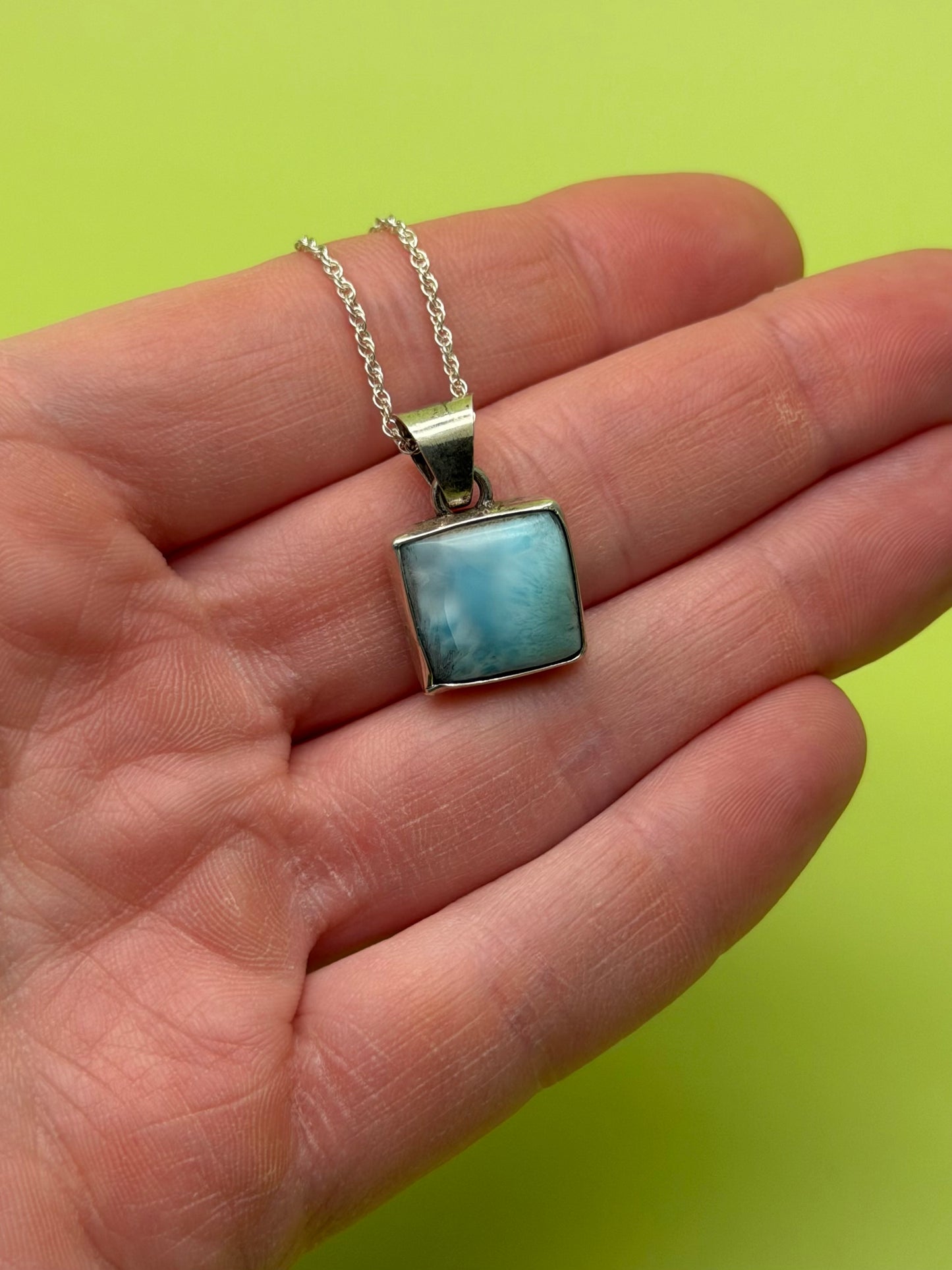 Larimar Square Necklace