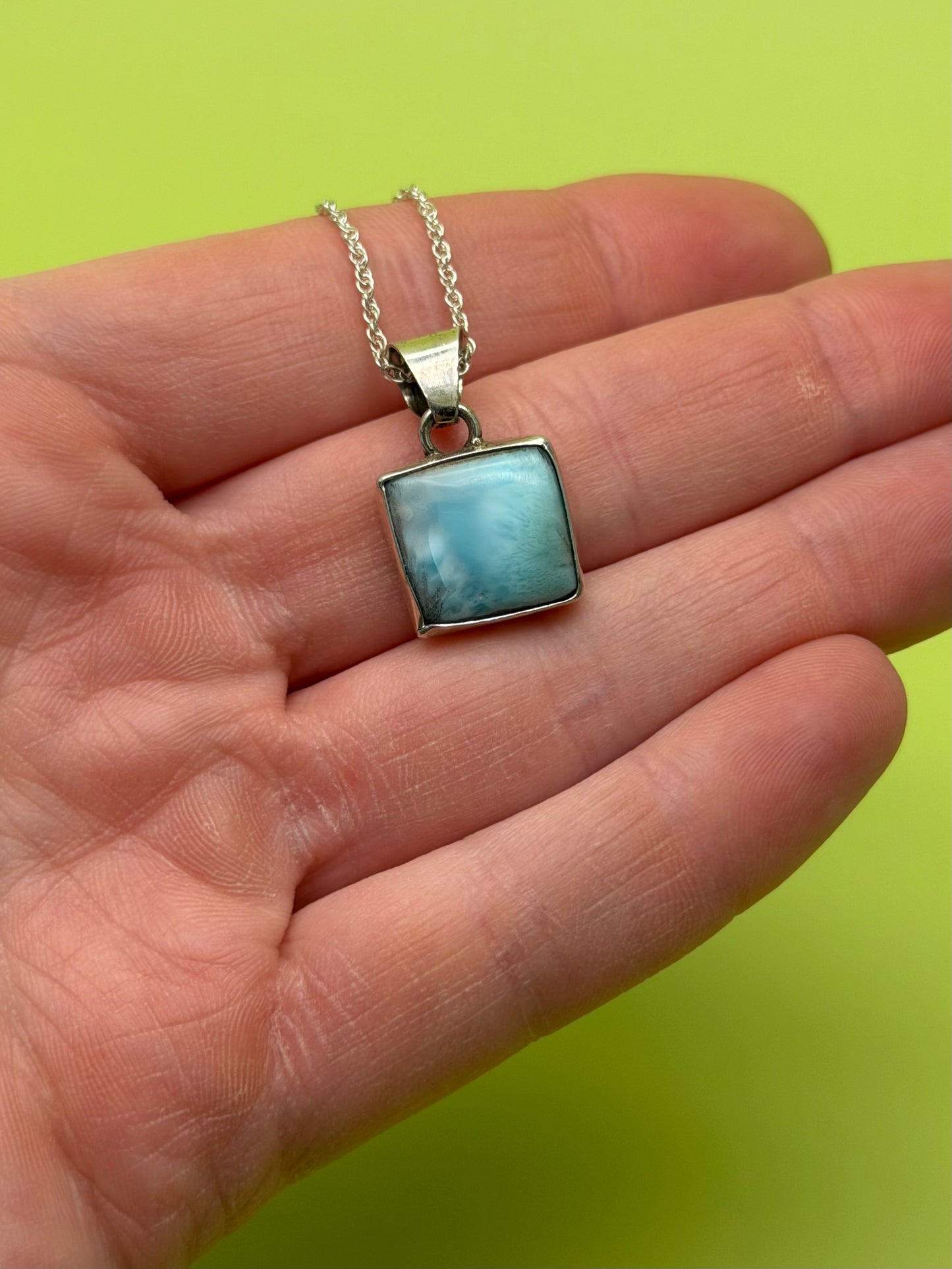 Larimar Square Necklace