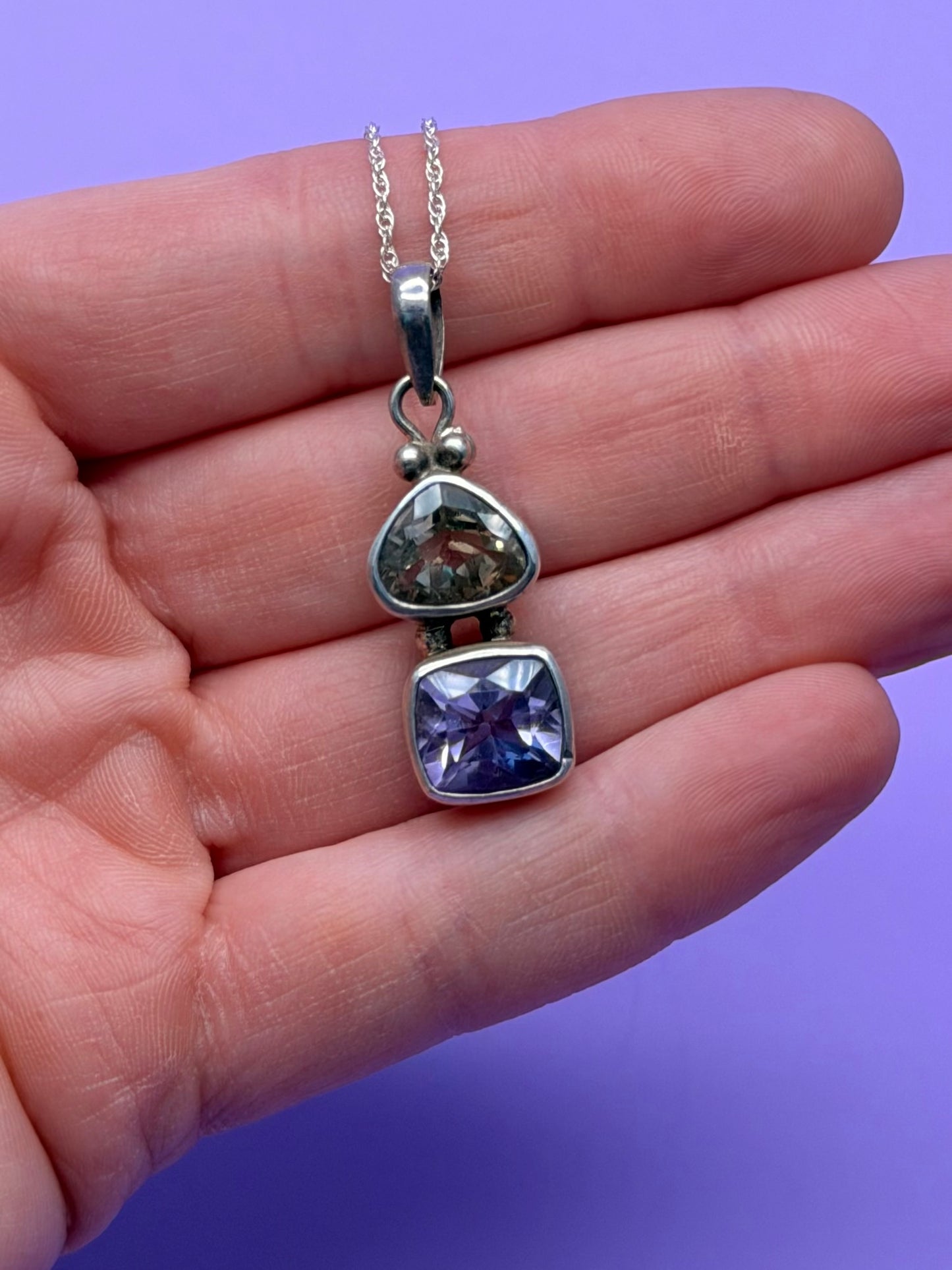 Vintage Amethyst & Citrine Necklace