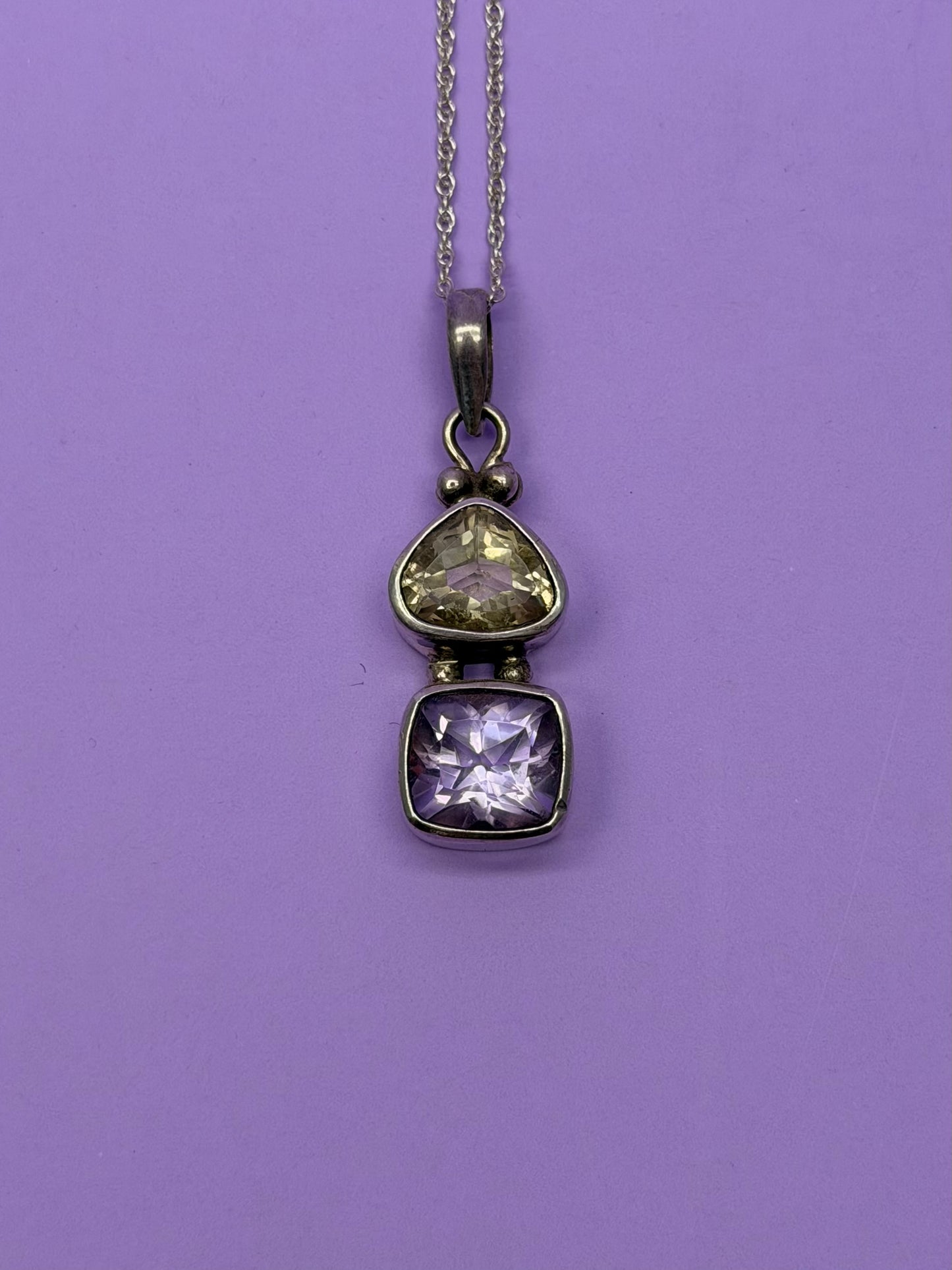 Vintage Amethyst & Citrine Necklace