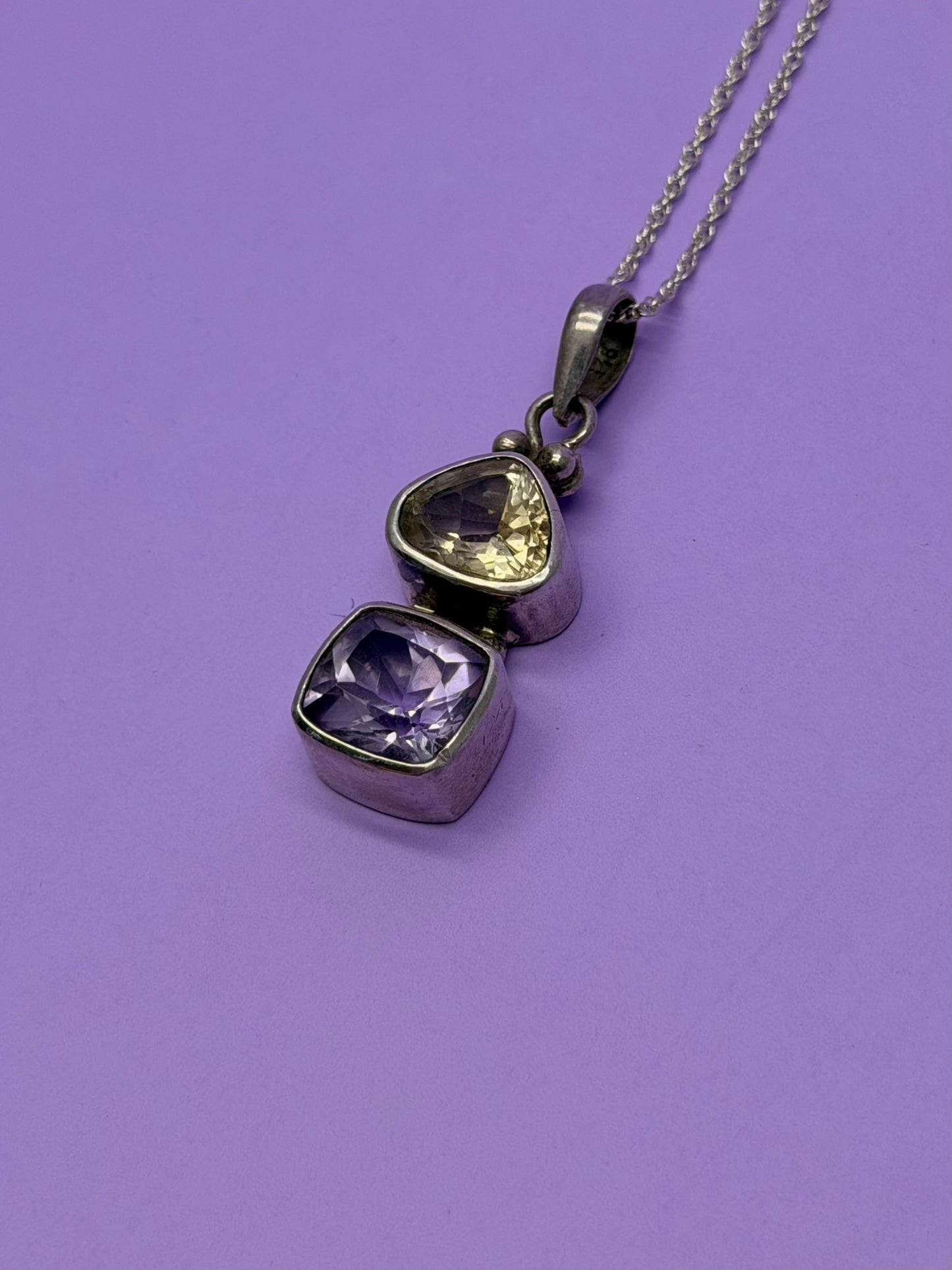 Vintage Amethyst & Citrine Necklace