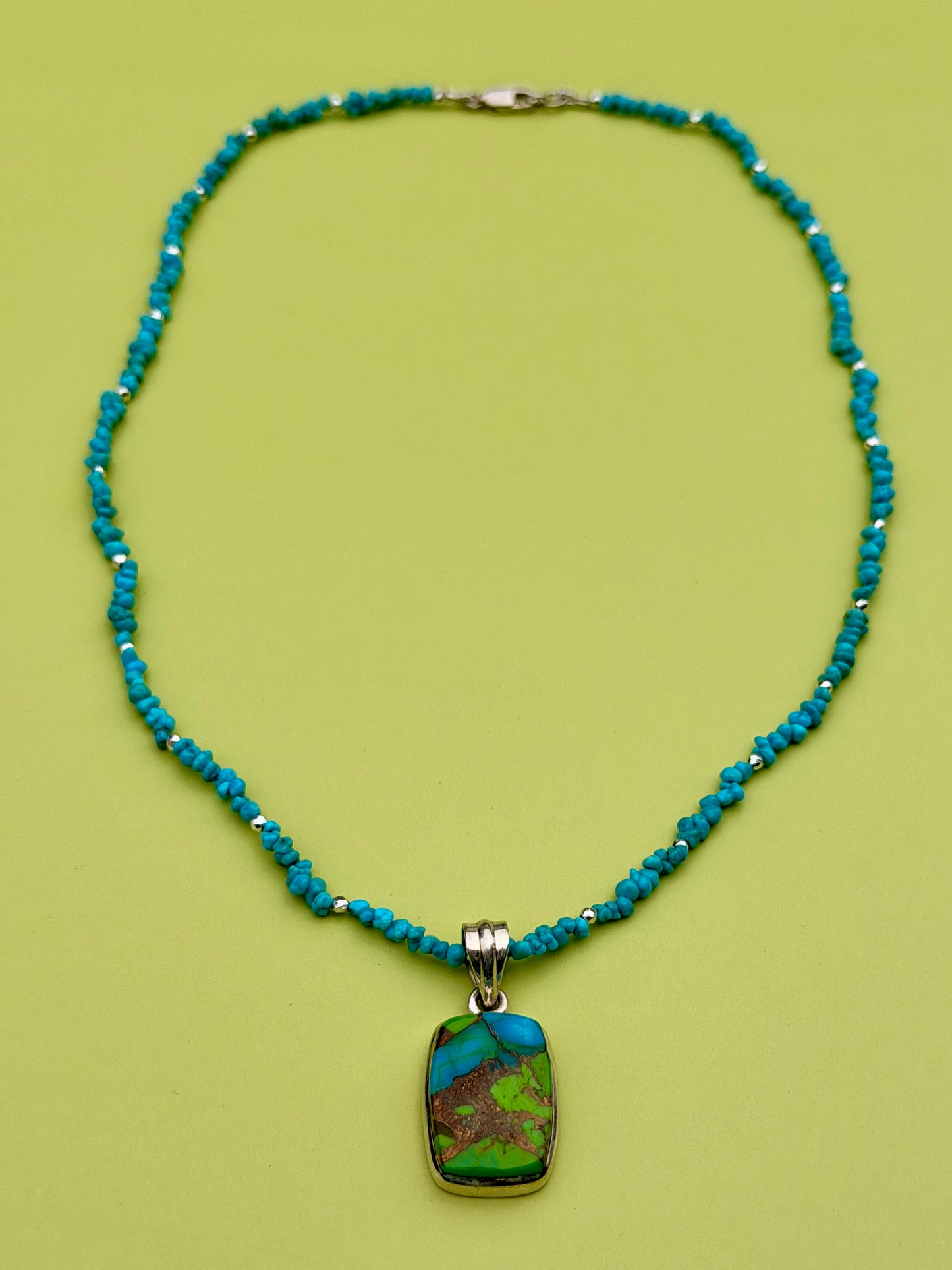 Turquoise Nugget Strand with Mojave Turquoise Pendant