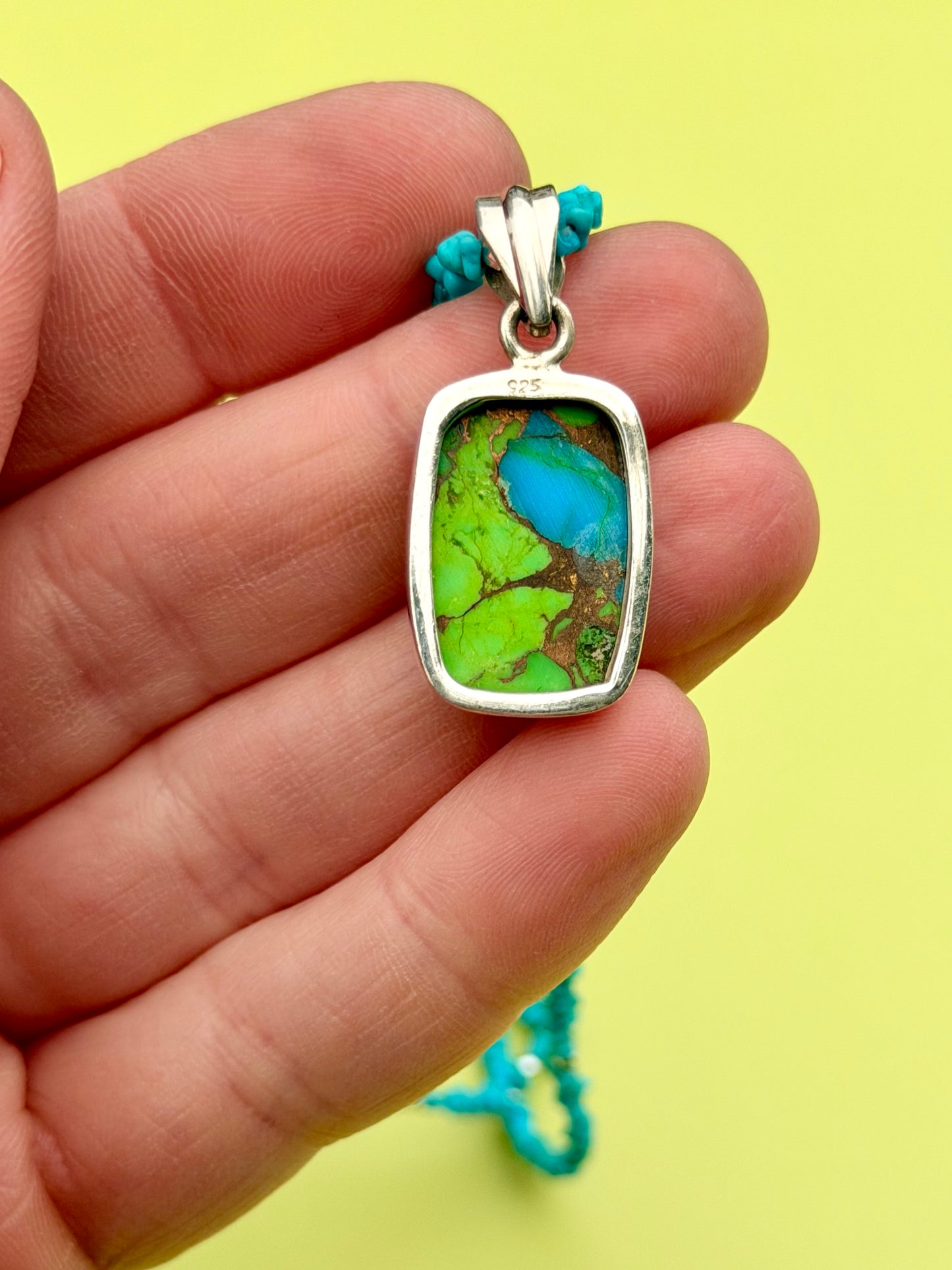Turquoise Nugget Strand with Mojave Turquoise Pendant
