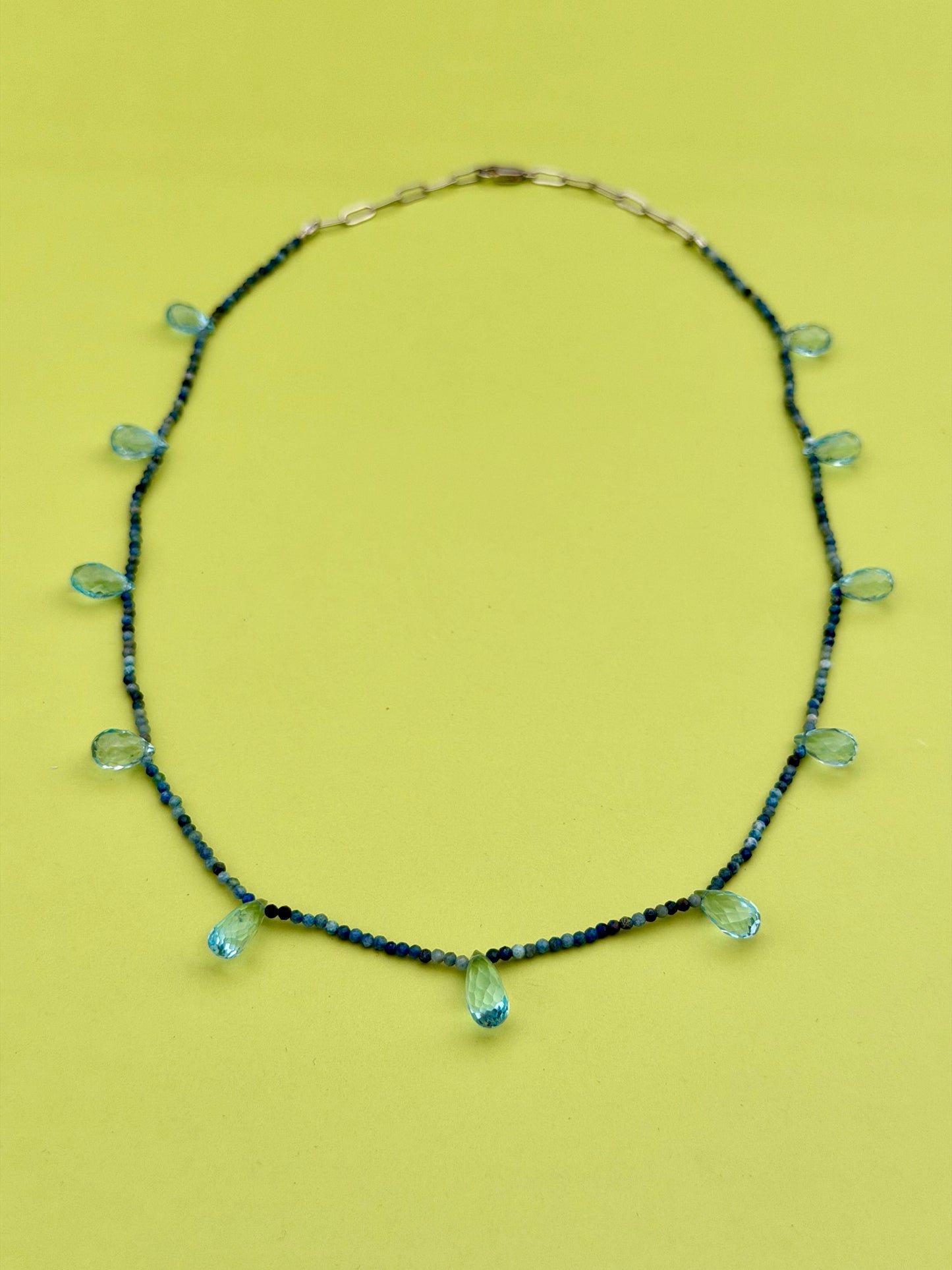 Londone Blue Topaz & Lapis Layering Necklace