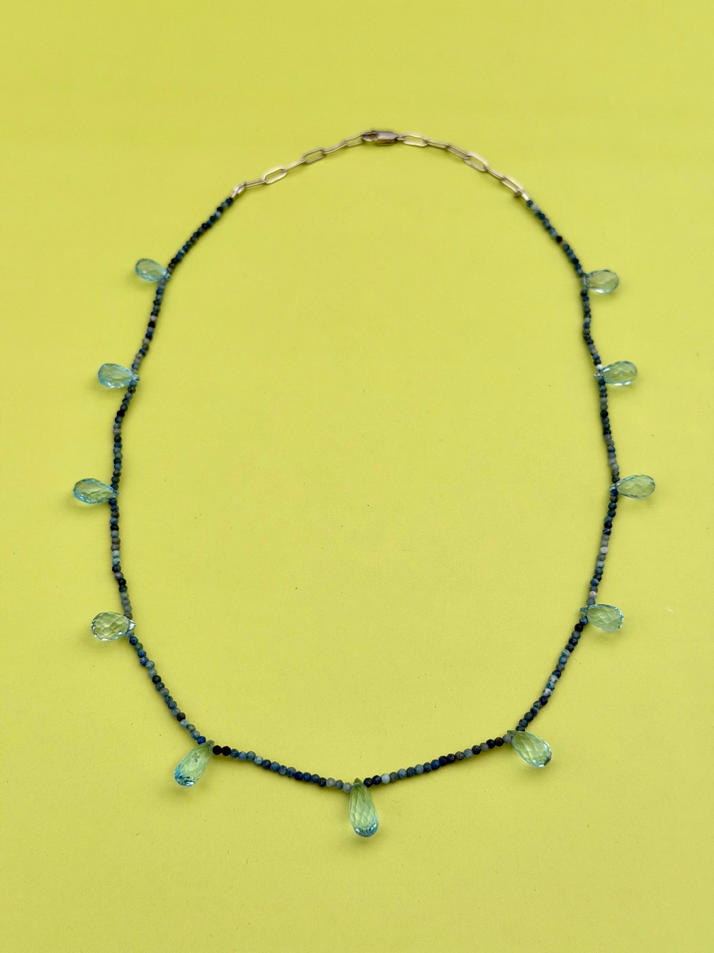 Londone Blue Topaz & Lapis Layering Necklace