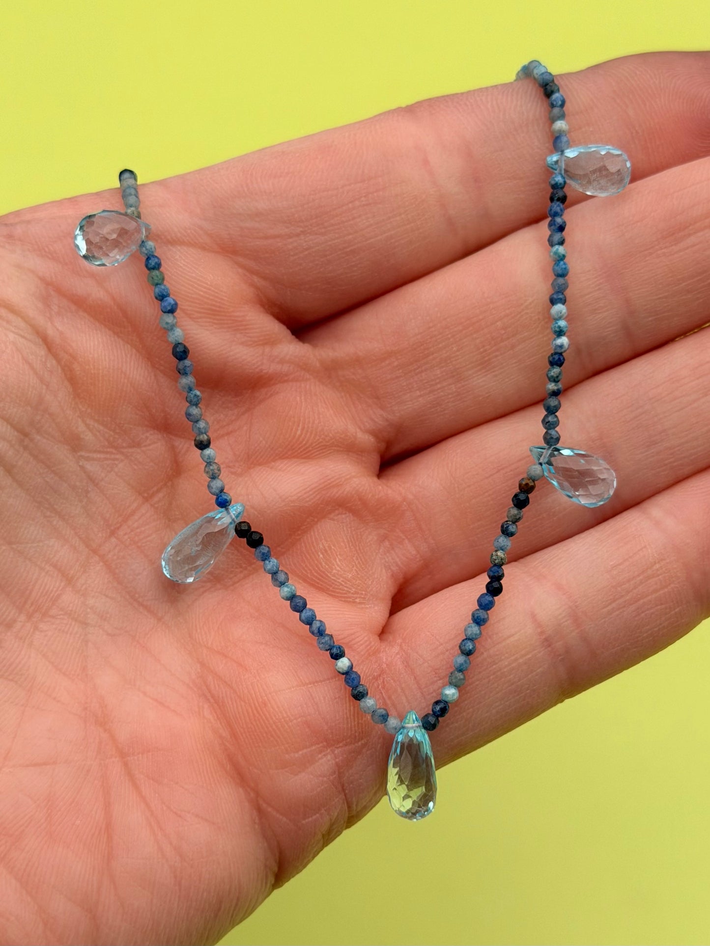 Londone Blue Topaz & Lapis Layering Necklace