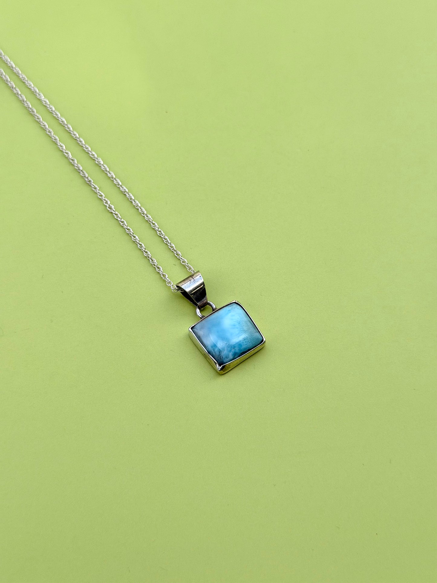 Larimar Square Necklace