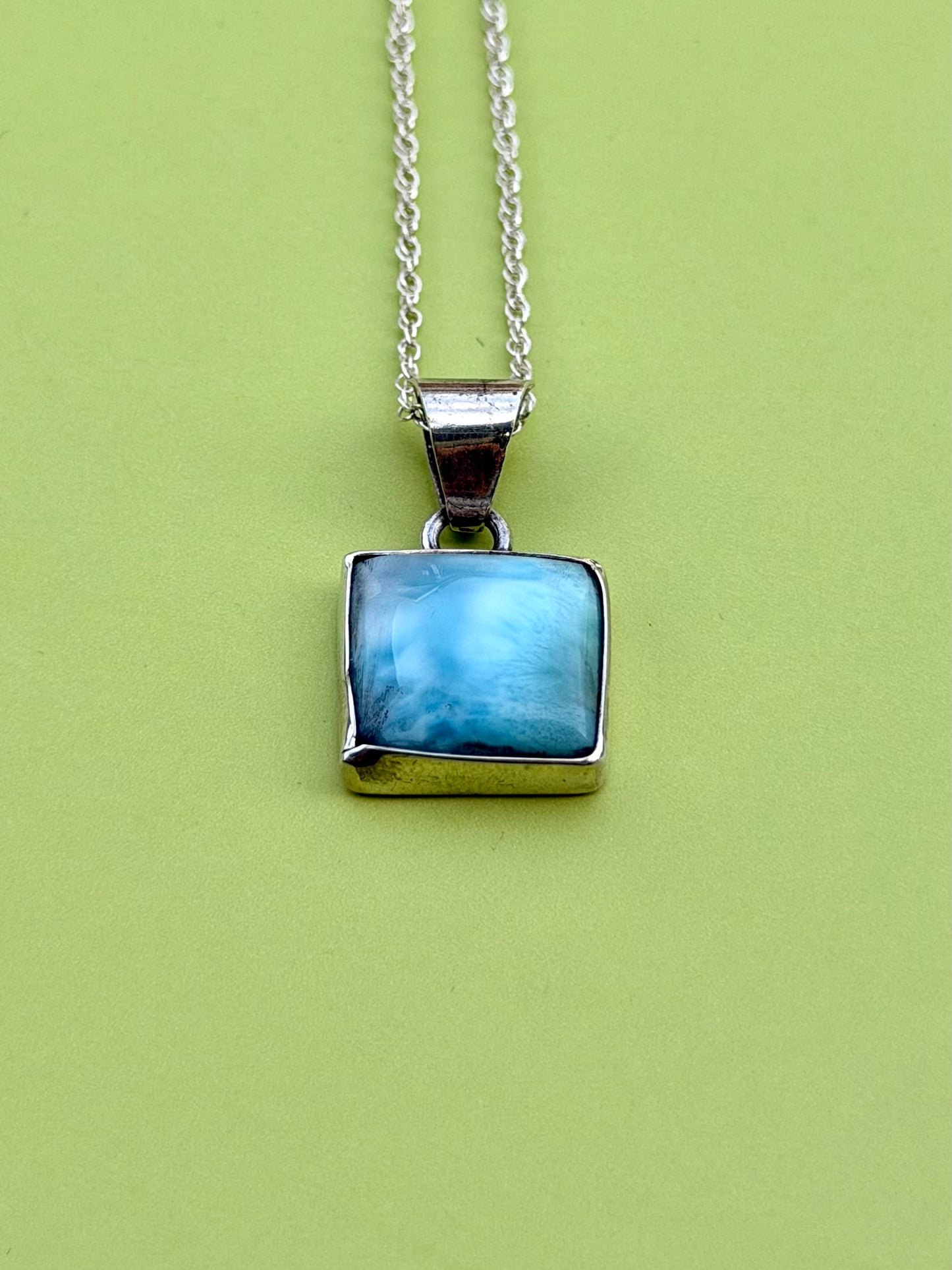 Larimar Square Necklace