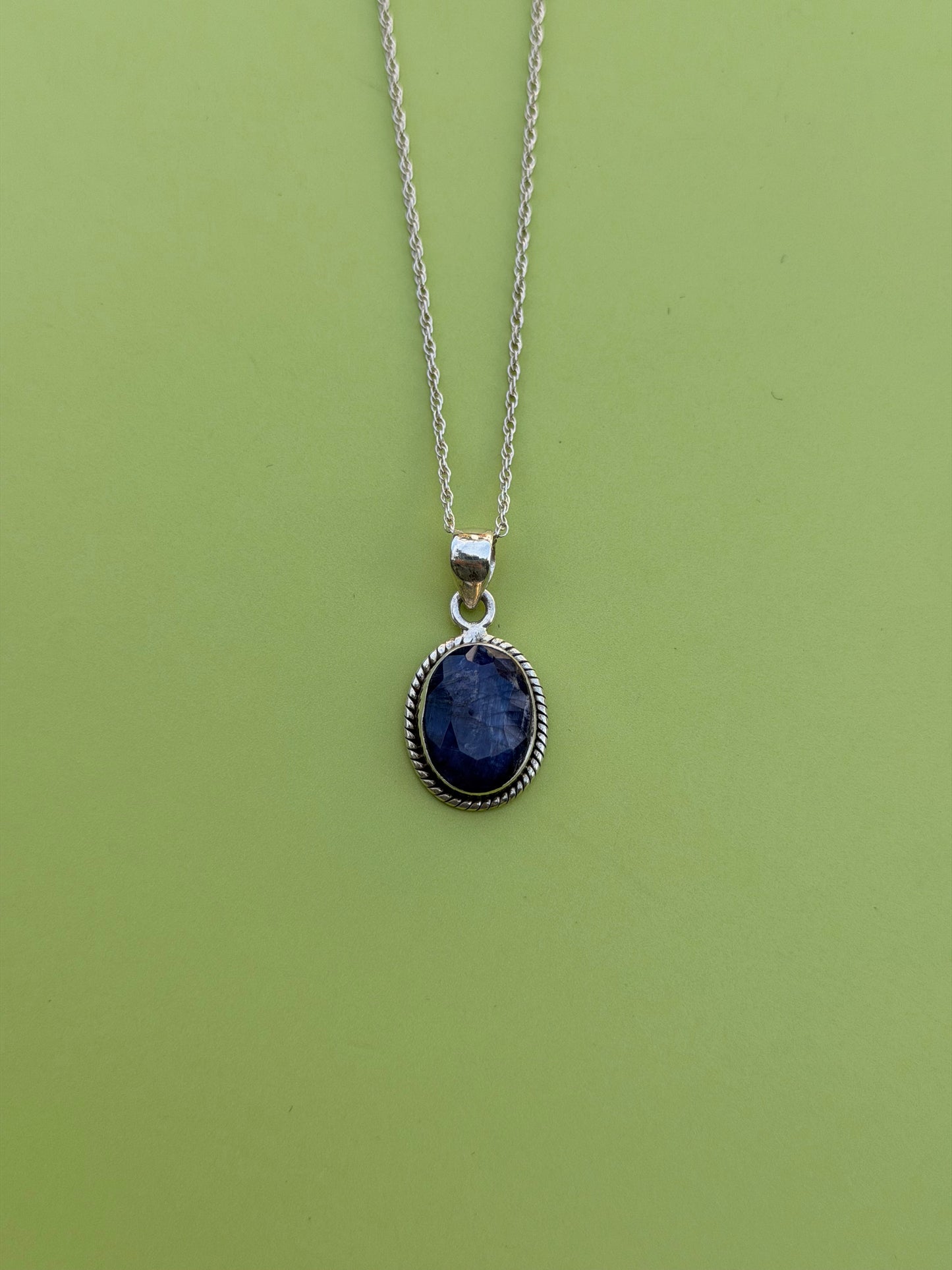 Sterling Silver Sapphire Necklace