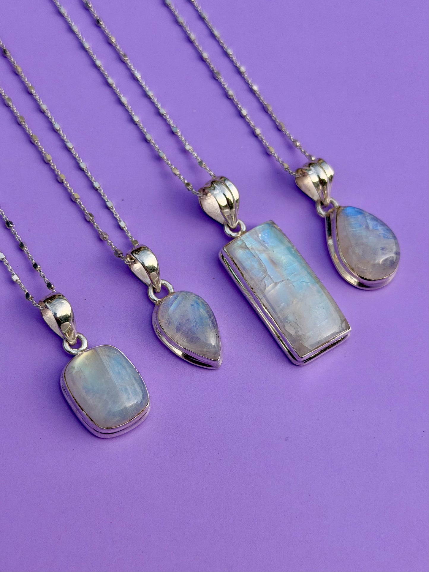 Lunar Power Moonstone Sterling Silver Necklace