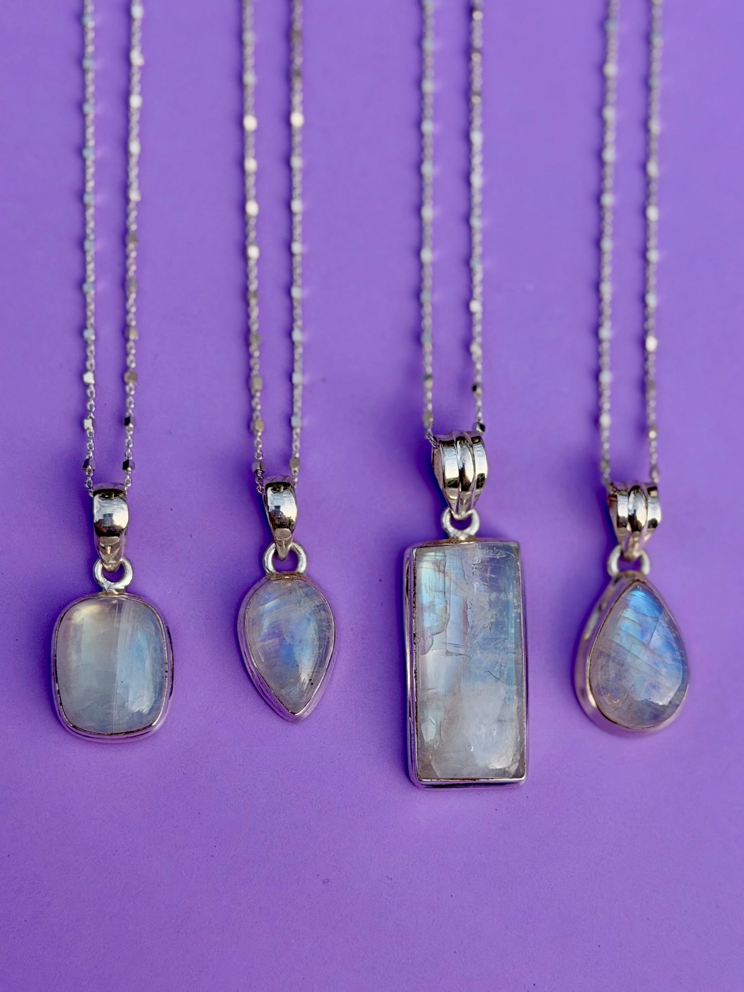 Lunar Power Moonstone Sterling Silver Necklace