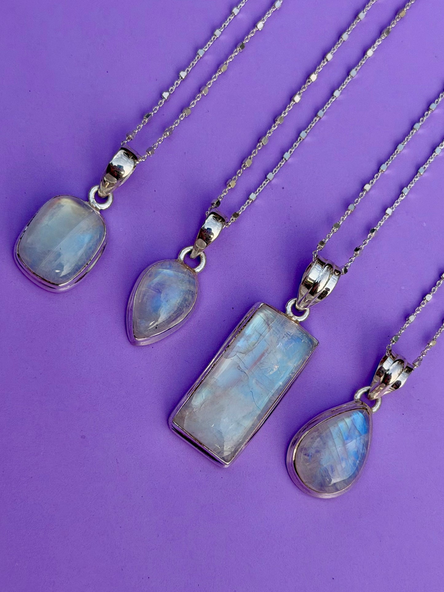 Lunar Power Moonstone Sterling Silver Necklace