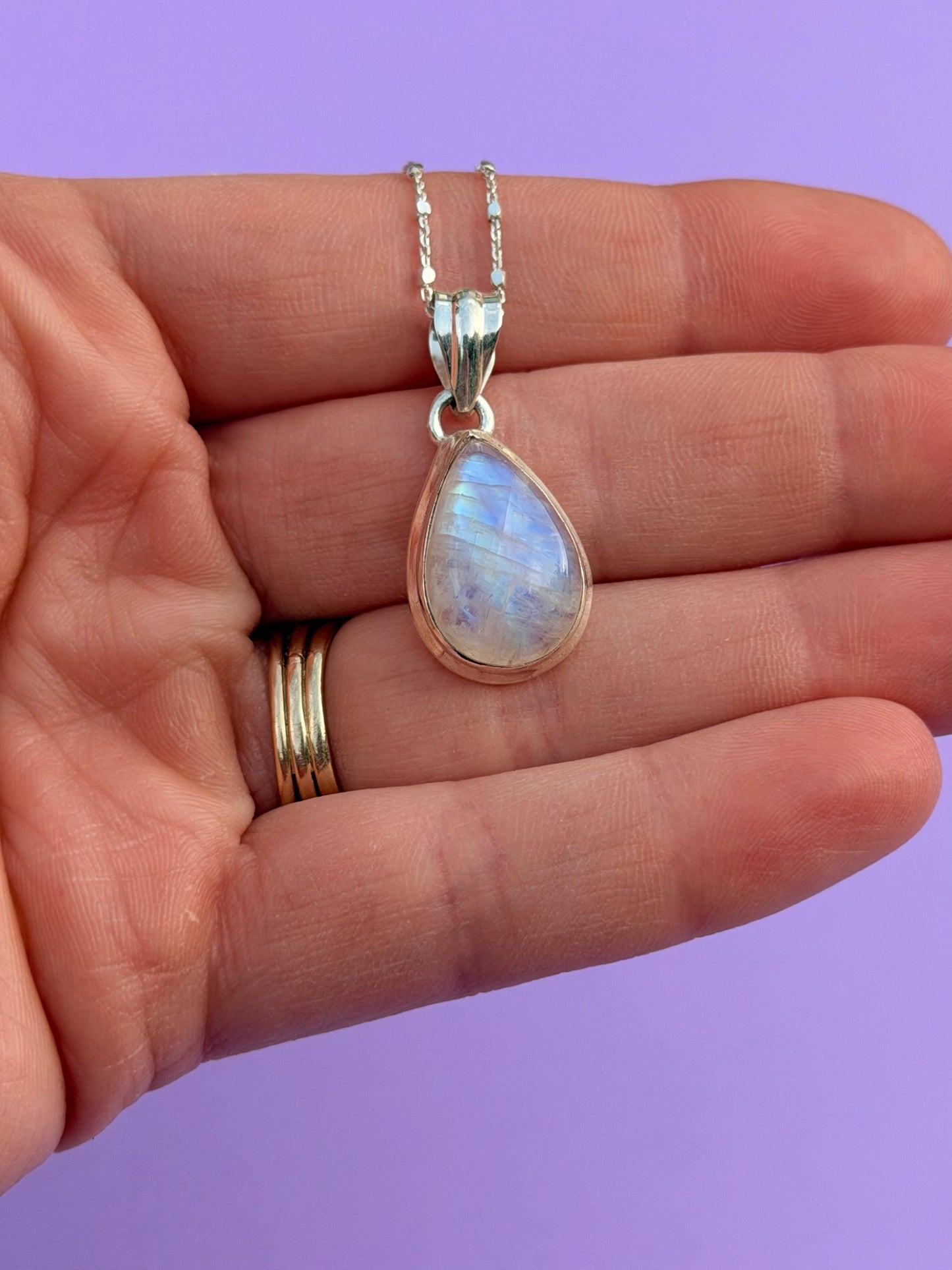 Lunar Power Moonstone Sterling Silver Necklace