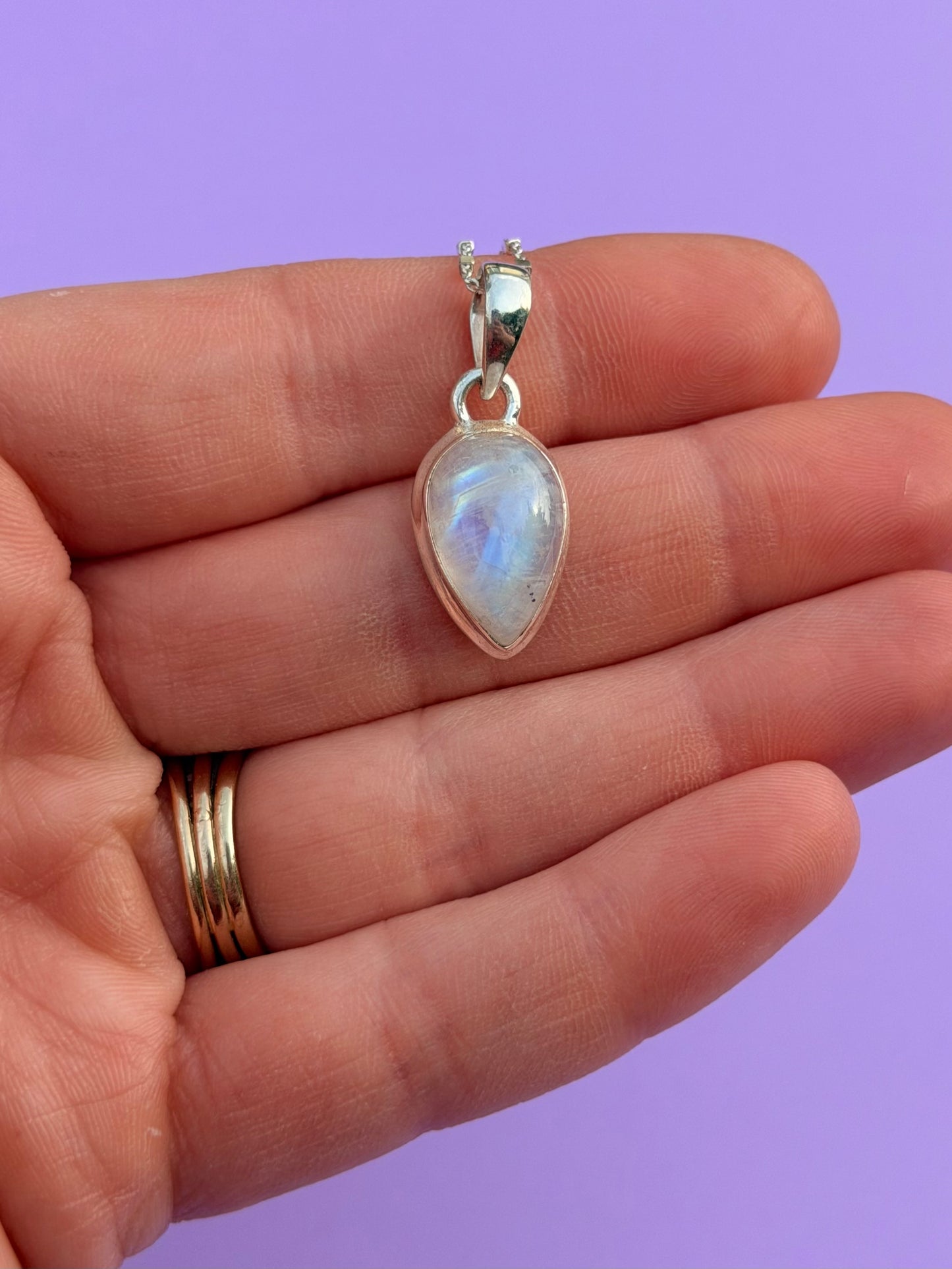 Lunar Power Moonstone Sterling Silver Necklace