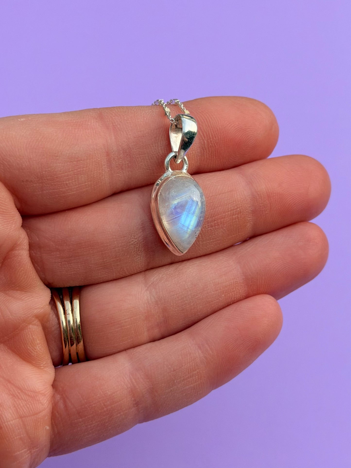 Lunar Power Moonstone Sterling Silver Necklace