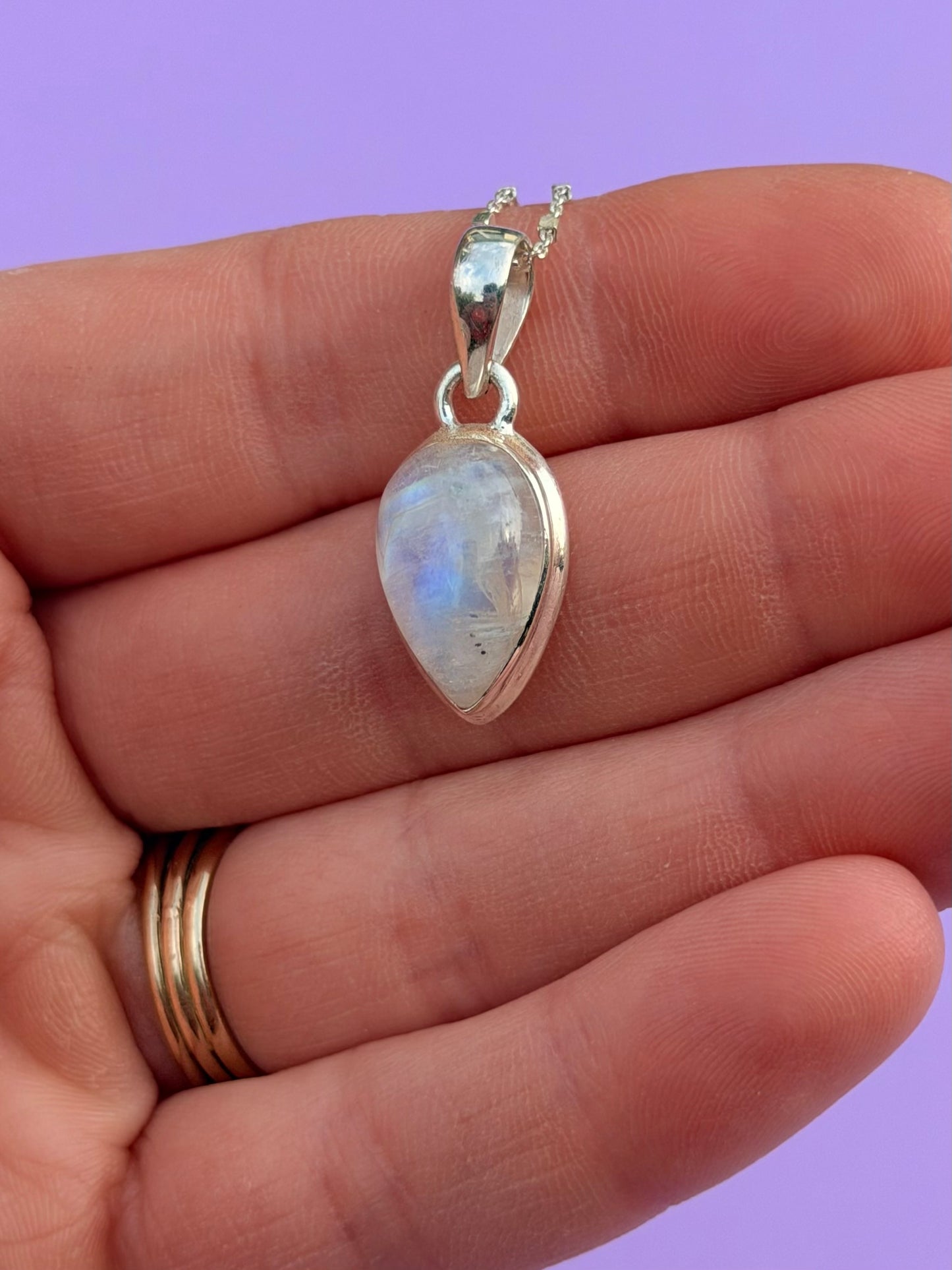 Lunar Power Moonstone Sterling Silver Necklace