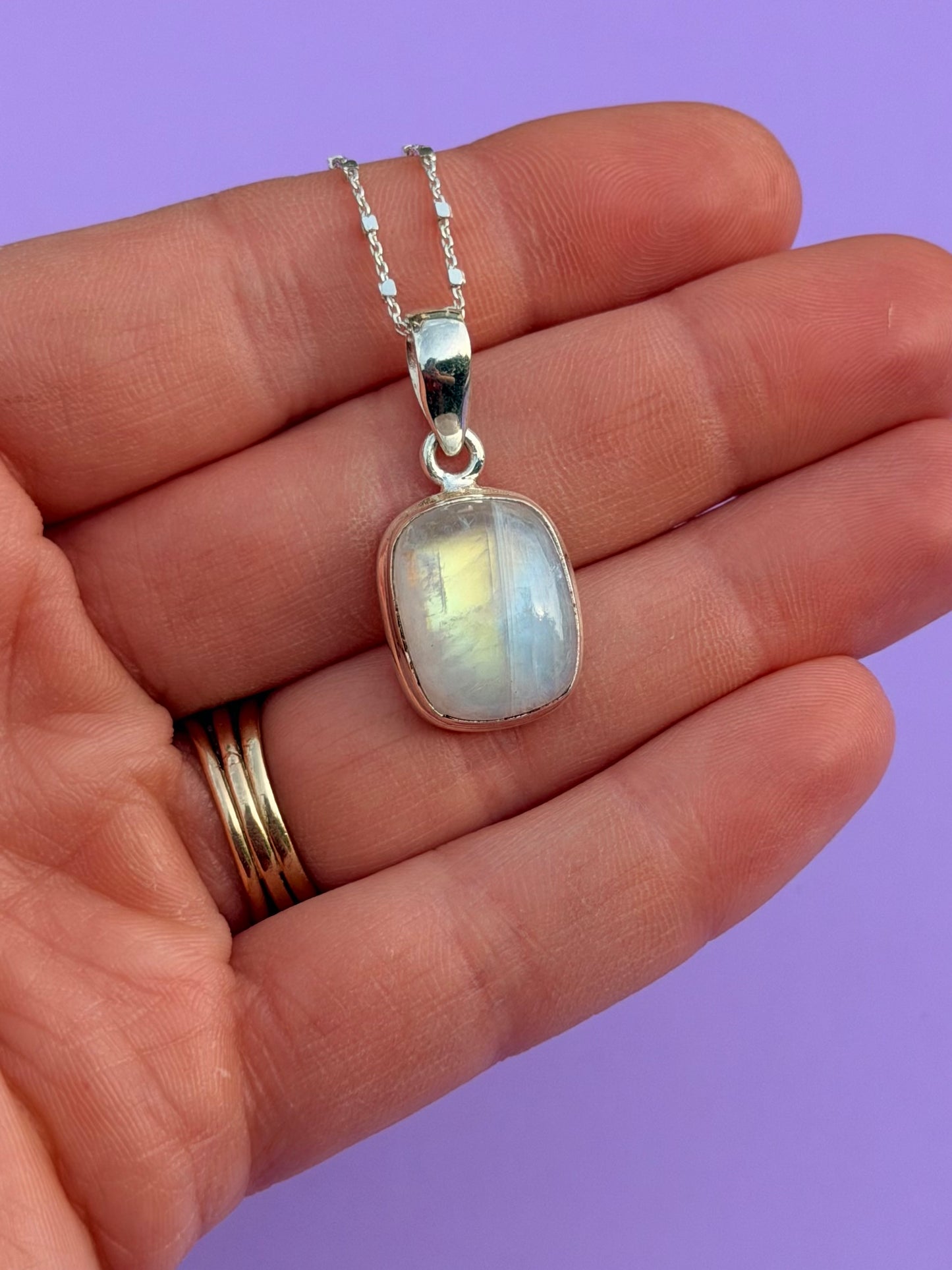 Lunar Power Moonstone Sterling Silver Necklace