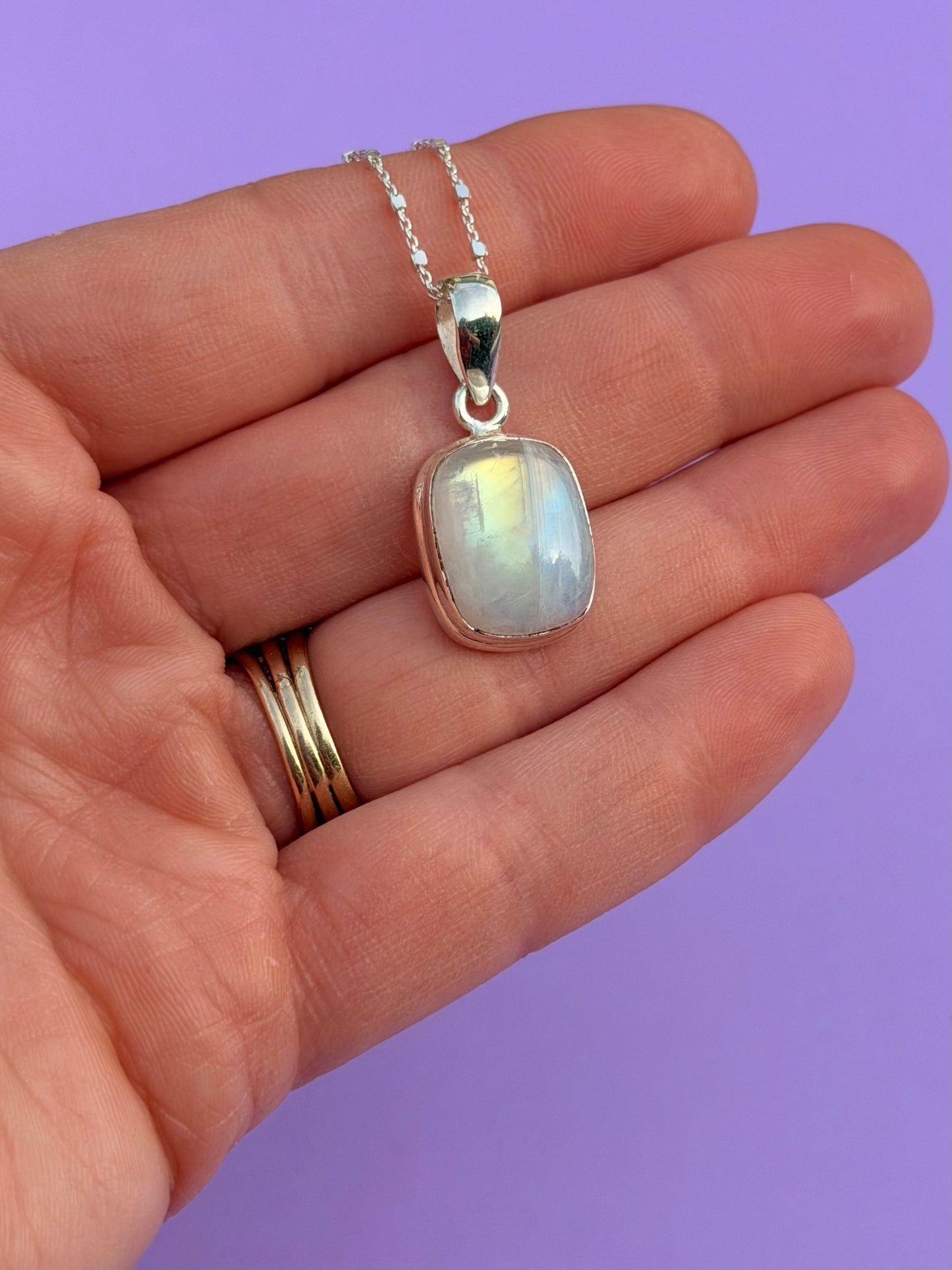 Lunar Power Moonstone Sterling Silver Necklace