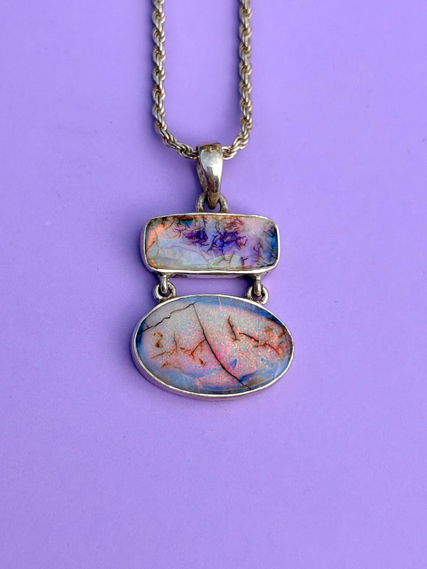 Golden Hour Sterling Opal Necklace