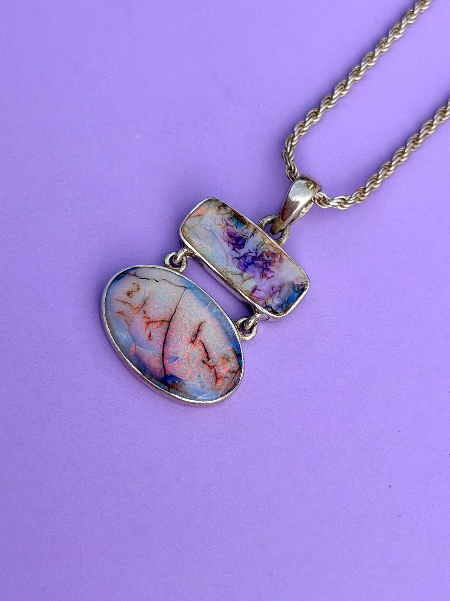Golden Hour Sterling Opal Necklace
