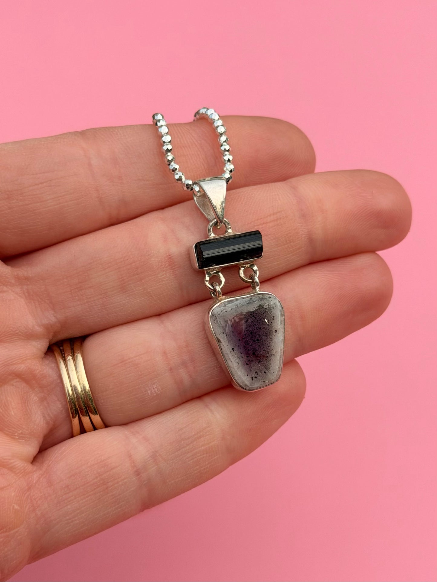 Cape Amethyst & Black Tourmaline Necklace