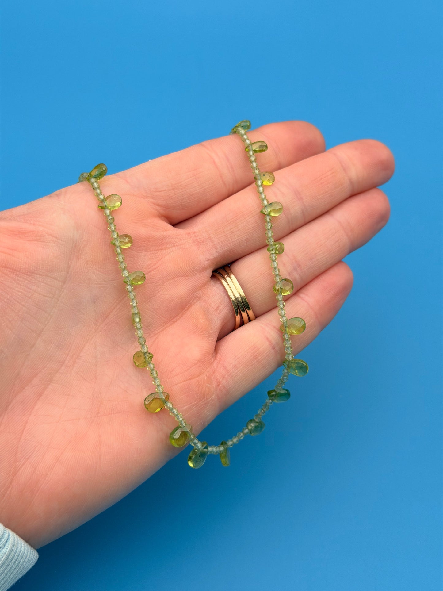 Peridot Briolette Strand