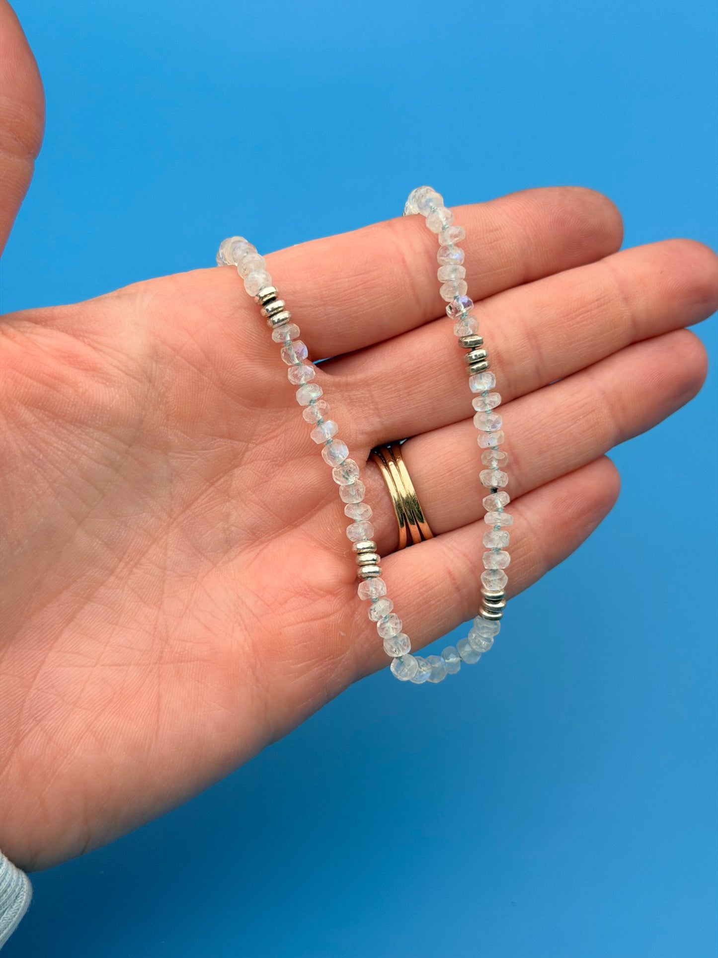 Moonstone & Sterling Silver Strand