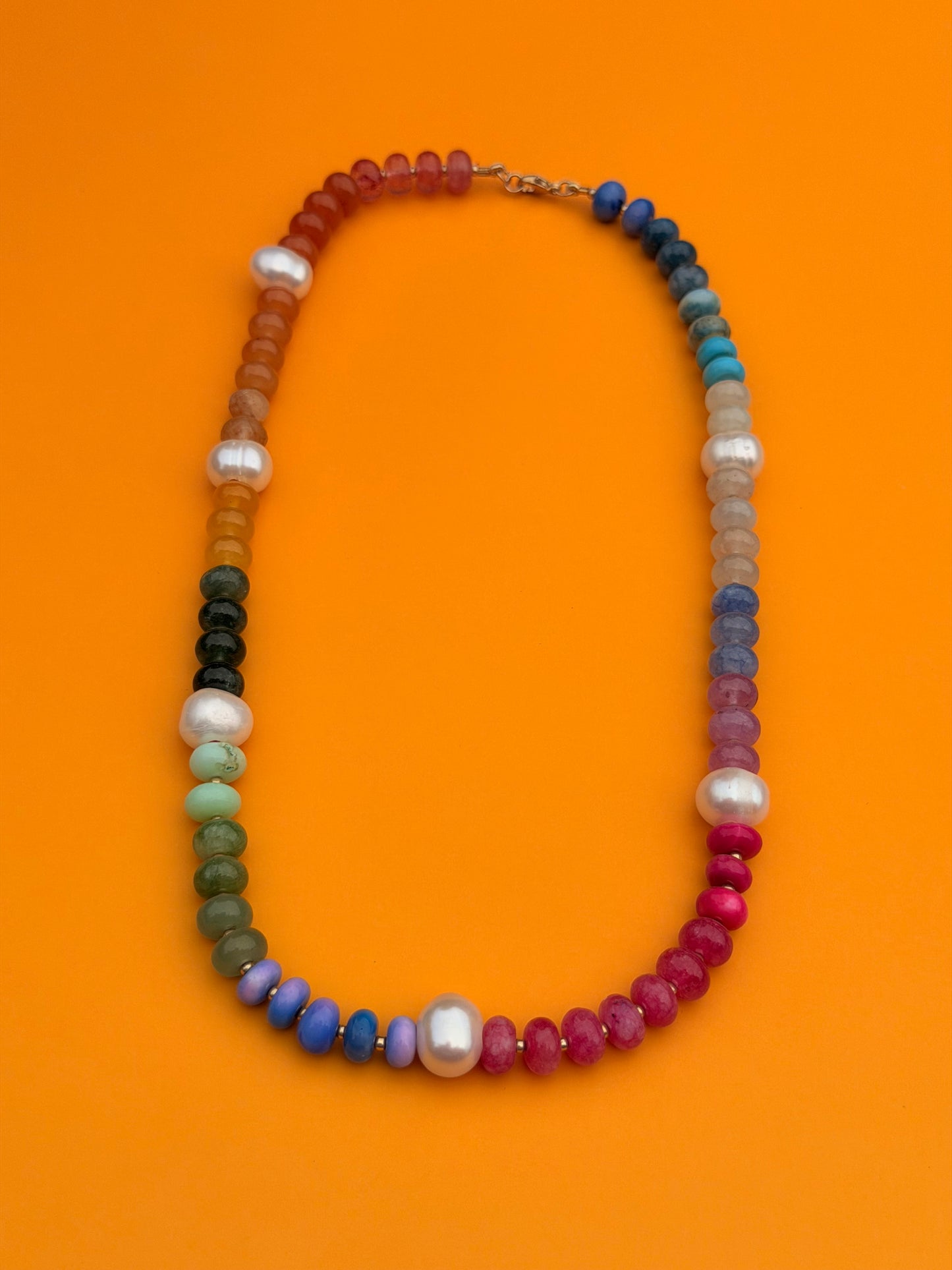 Candy Gem & Freshwater Pearl Necklace