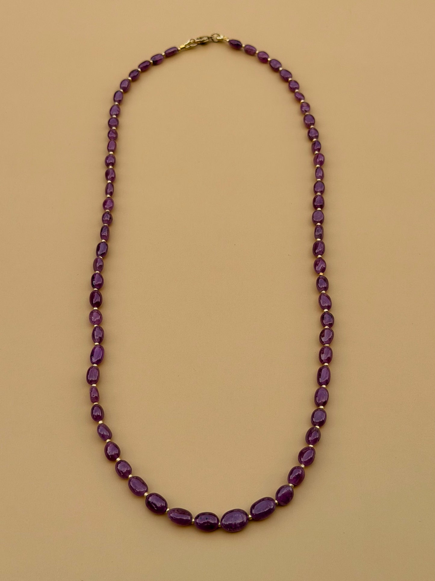 Graduated Smooth Polished Ruby Strand