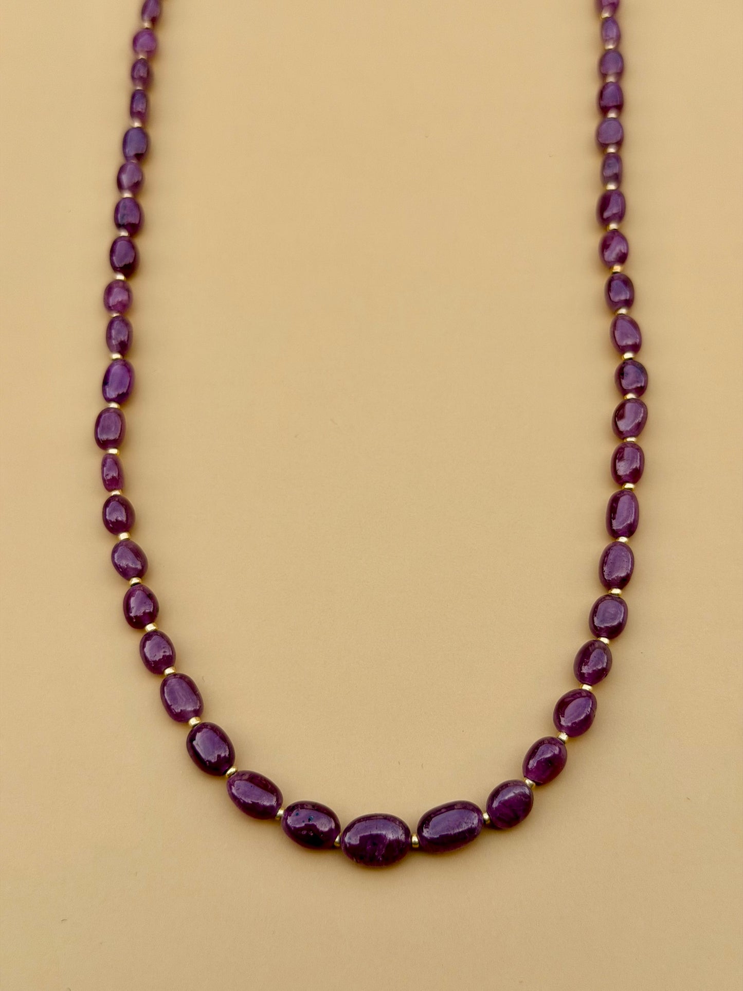 Graduated Smooth Polished Ruby Strand