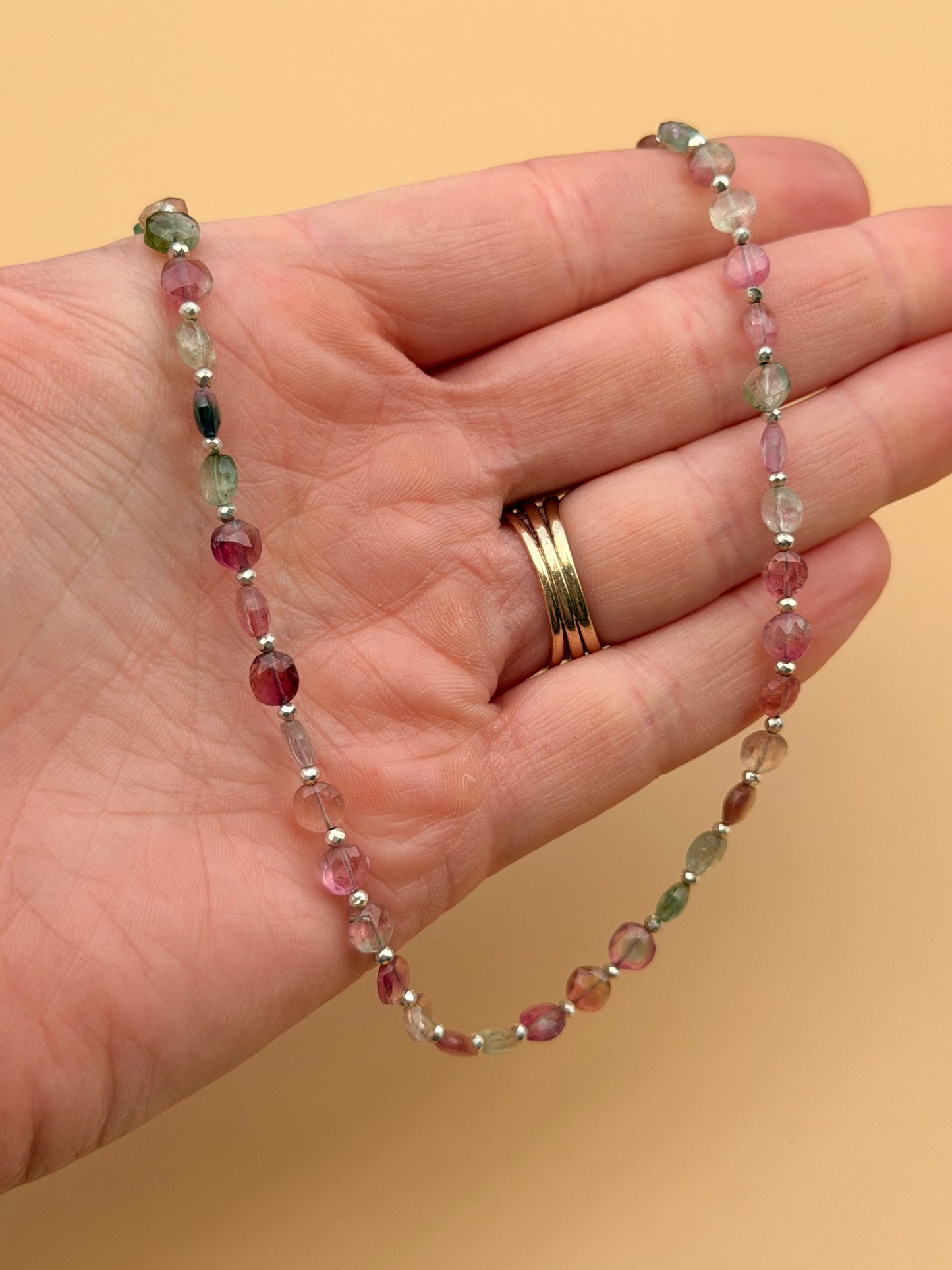 Watermelon Tourmaline Coin Grade AAA Strand