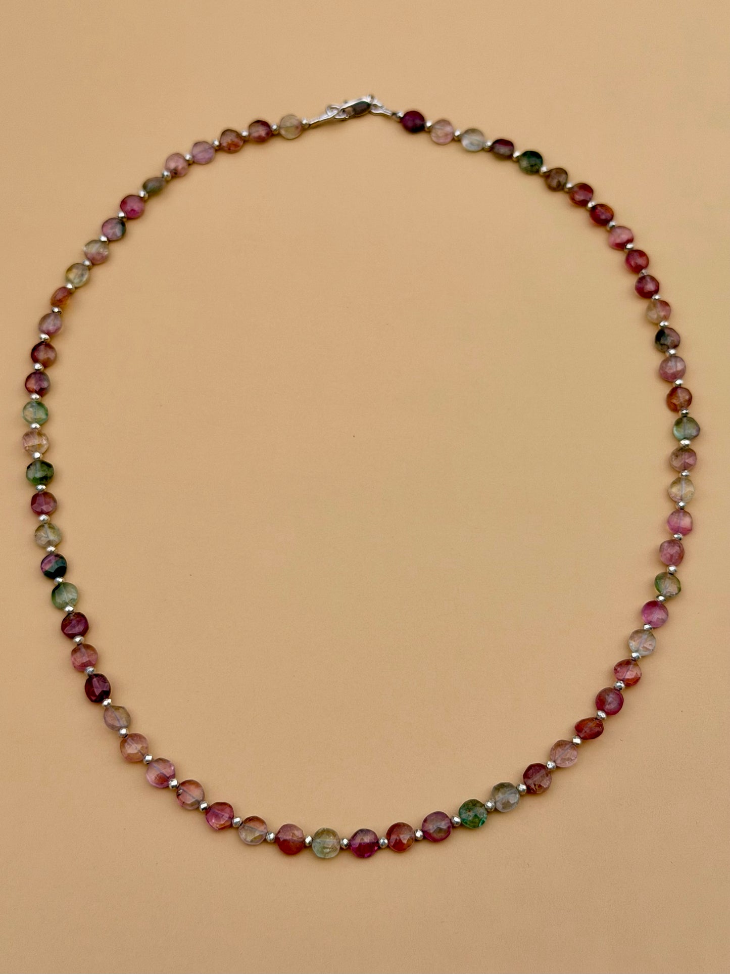 Watermelon Tourmaline Coin Grade AAA Strand