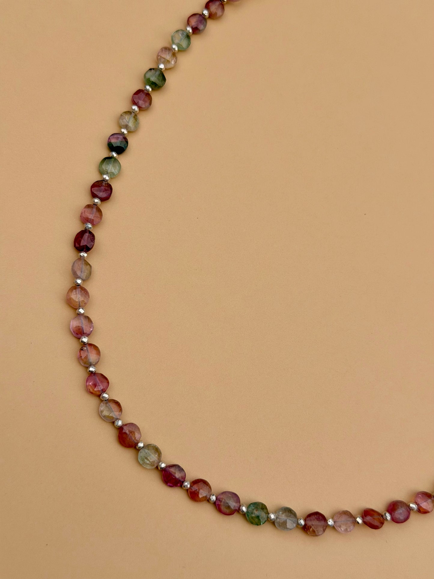 Watermelon Tourmaline Coin Grade AAA Strand