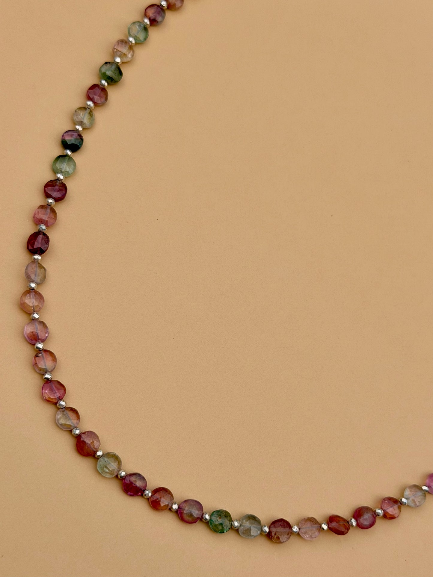 Watermelon Tourmaline Coin Grade AAA Strand