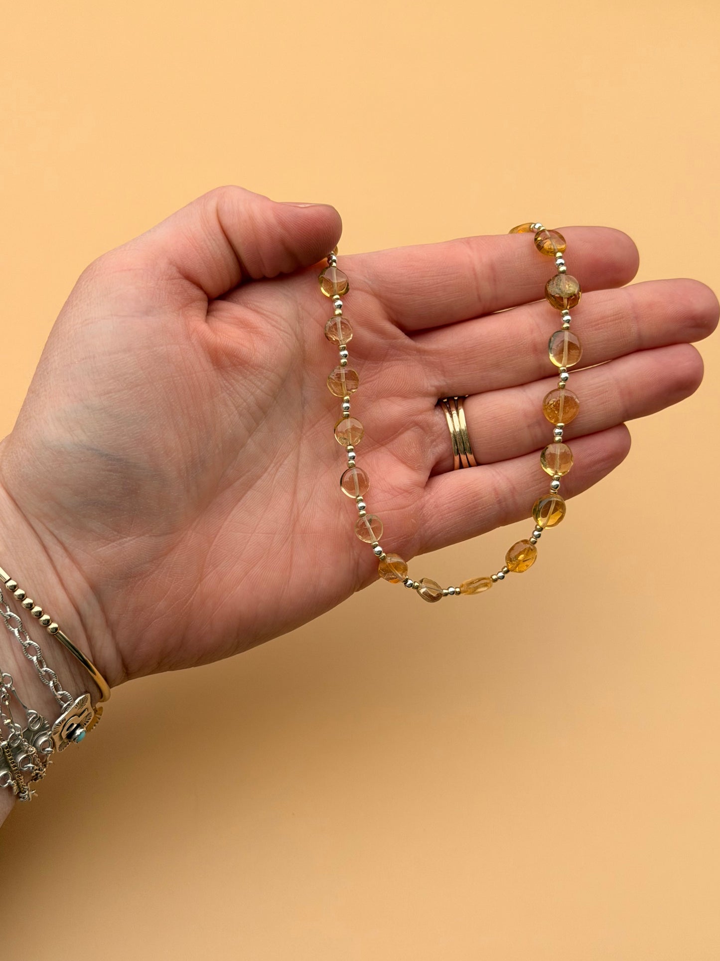 Two Tone Citrine Strand