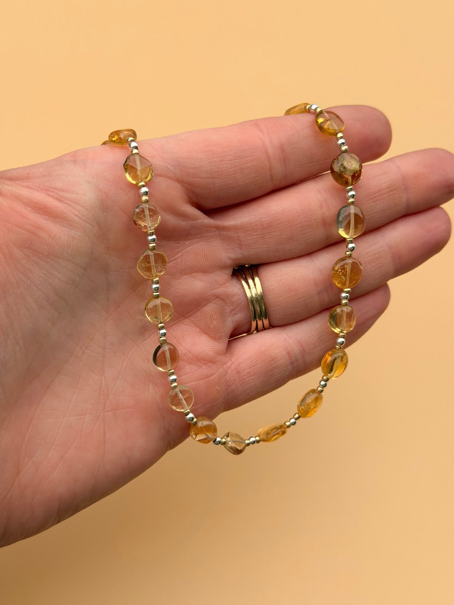 Two Tone Citrine Strand