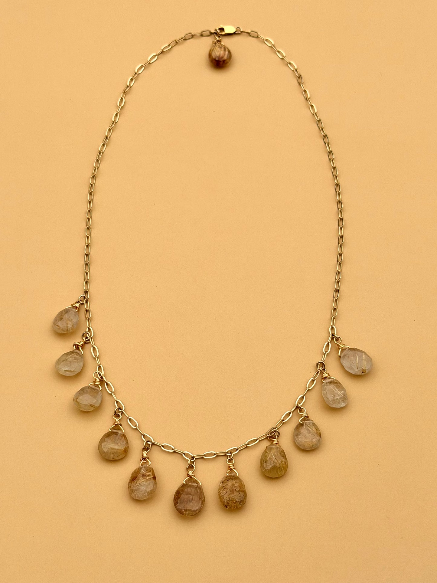 Gypsy Rutilated Quartz Gold Filled Necklace