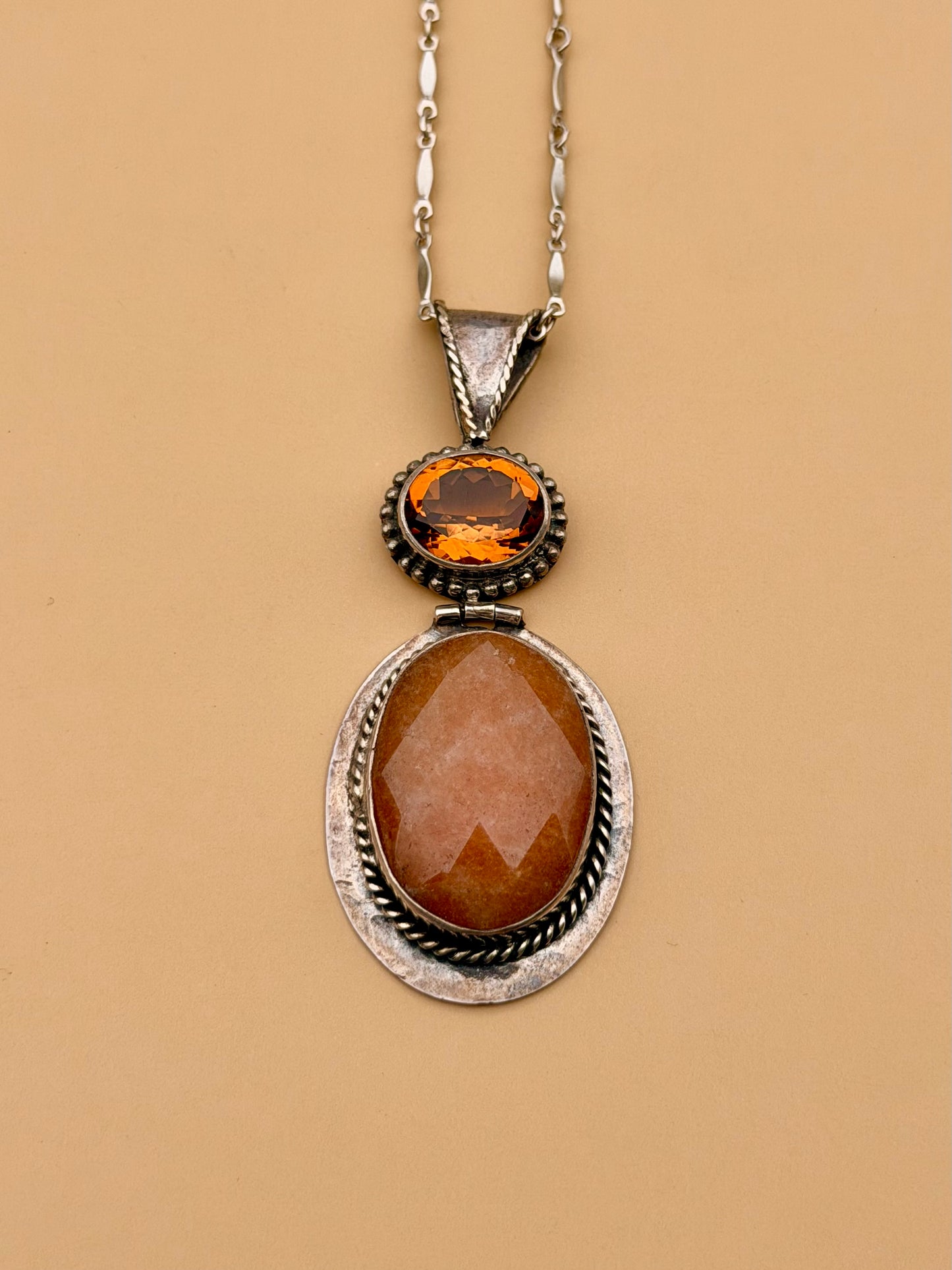 Carnelian & Bear Quartz Necklace