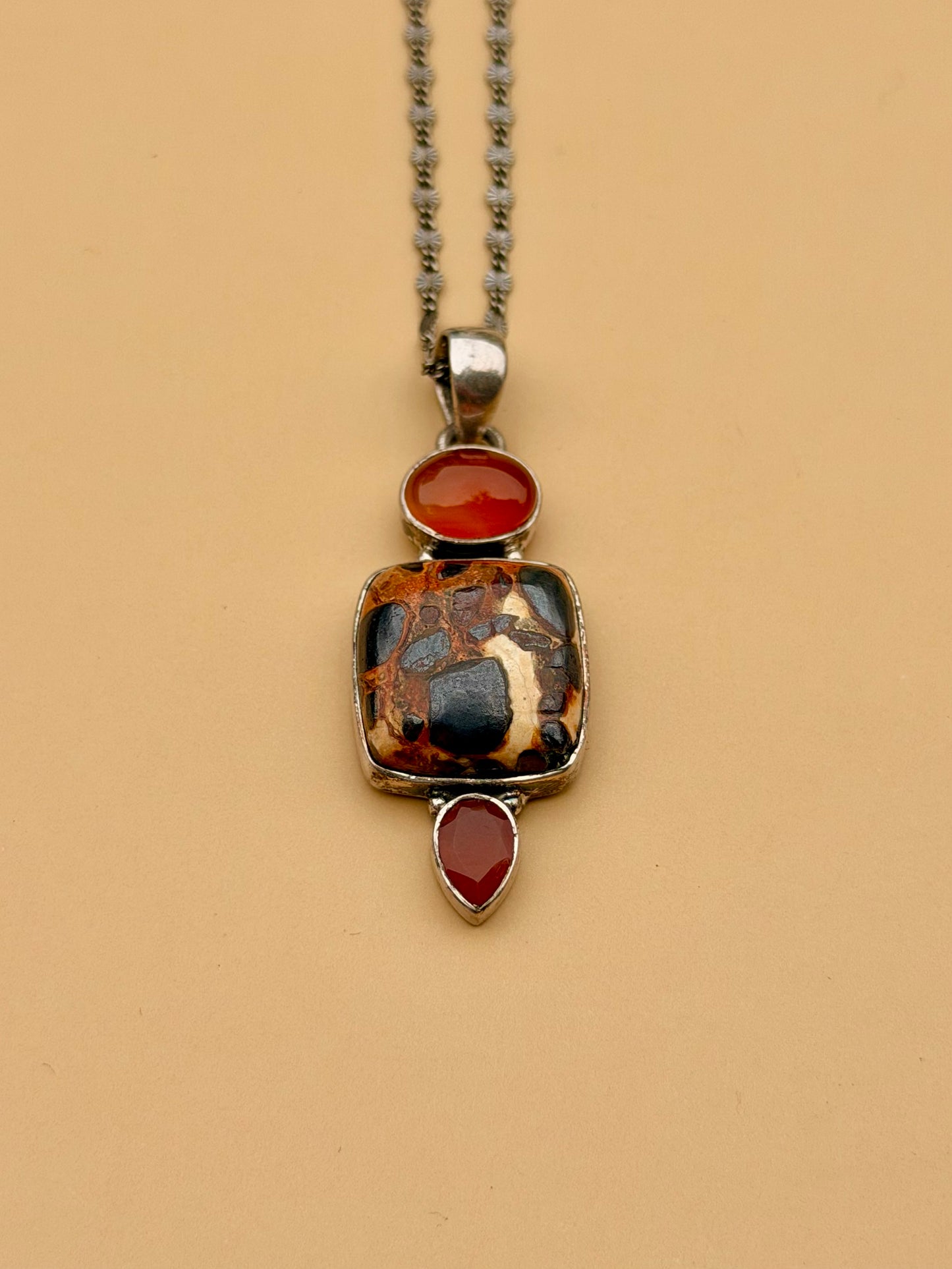 Bauxite & Carnelian Necklace