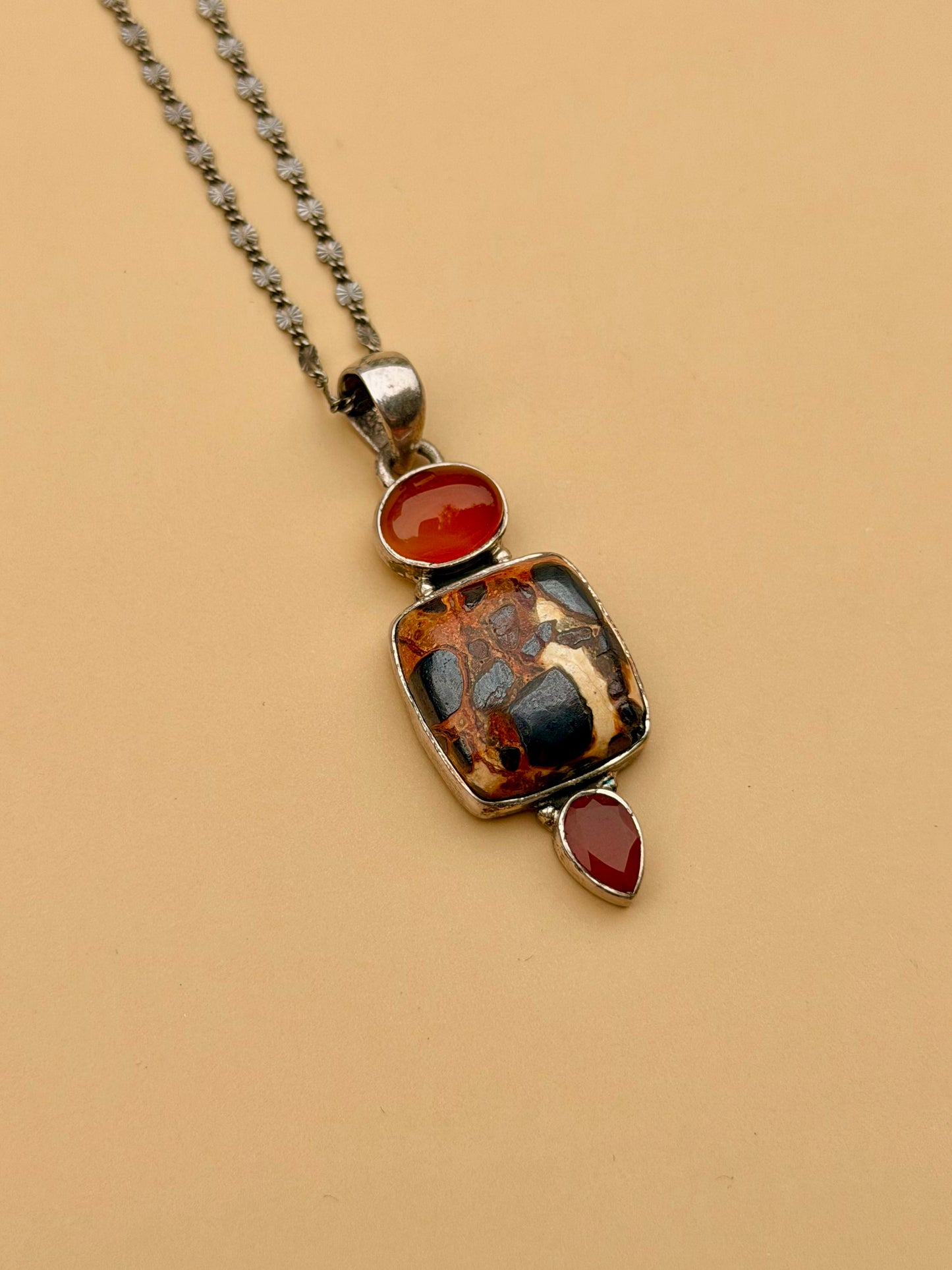 Bauxite & Carnelian Necklace