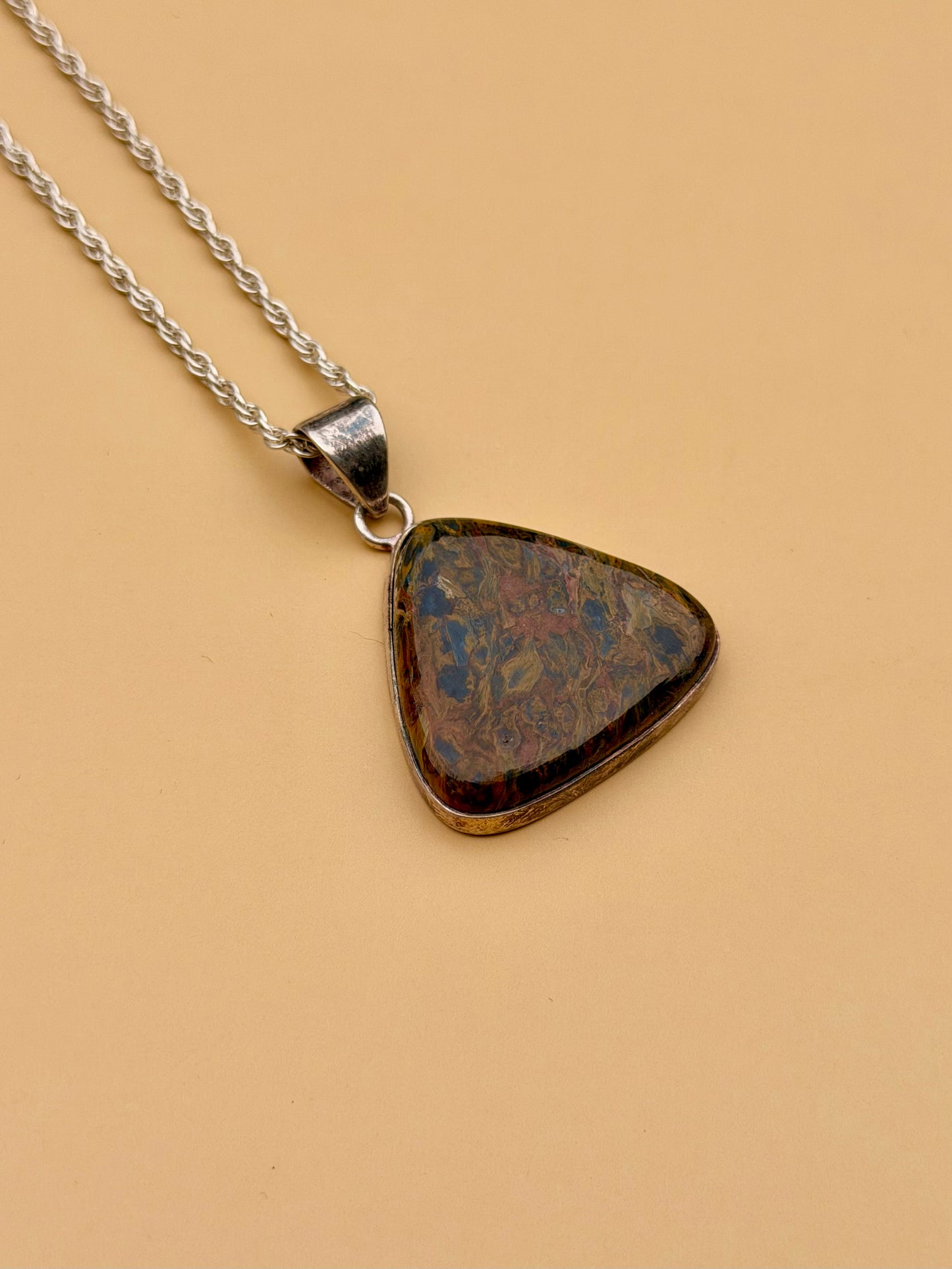 Pietersite Triangular Necklace