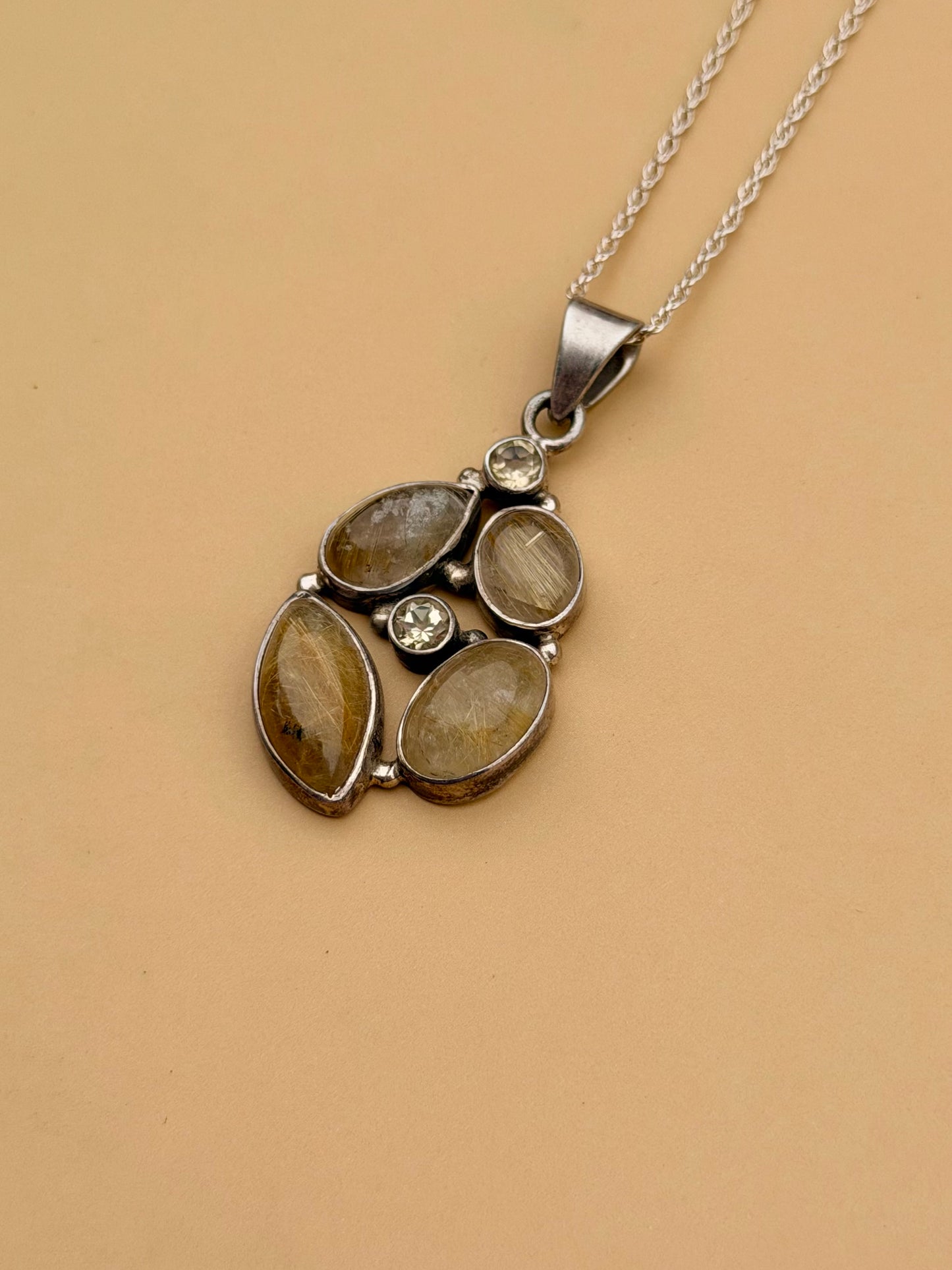Citrine & Rutilated Quartz Necklace