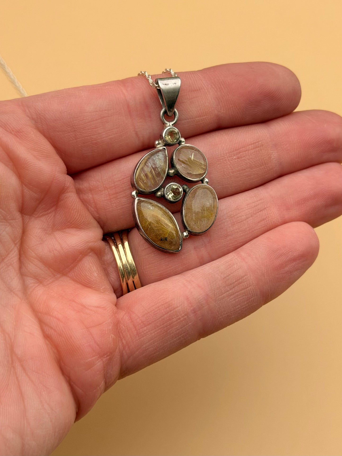 Citrine & Rutilated Quartz Necklace
